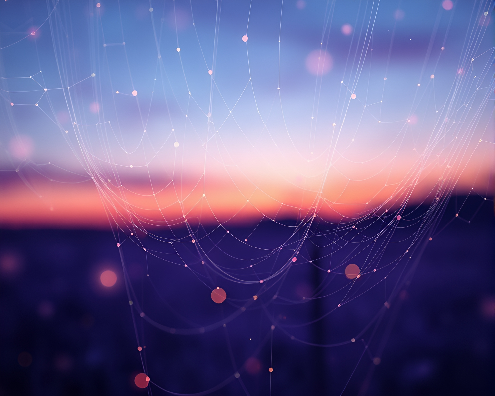 Cello Serenade in Lavender Twilight, Algorithmic Cobweb Art – free AI stock image