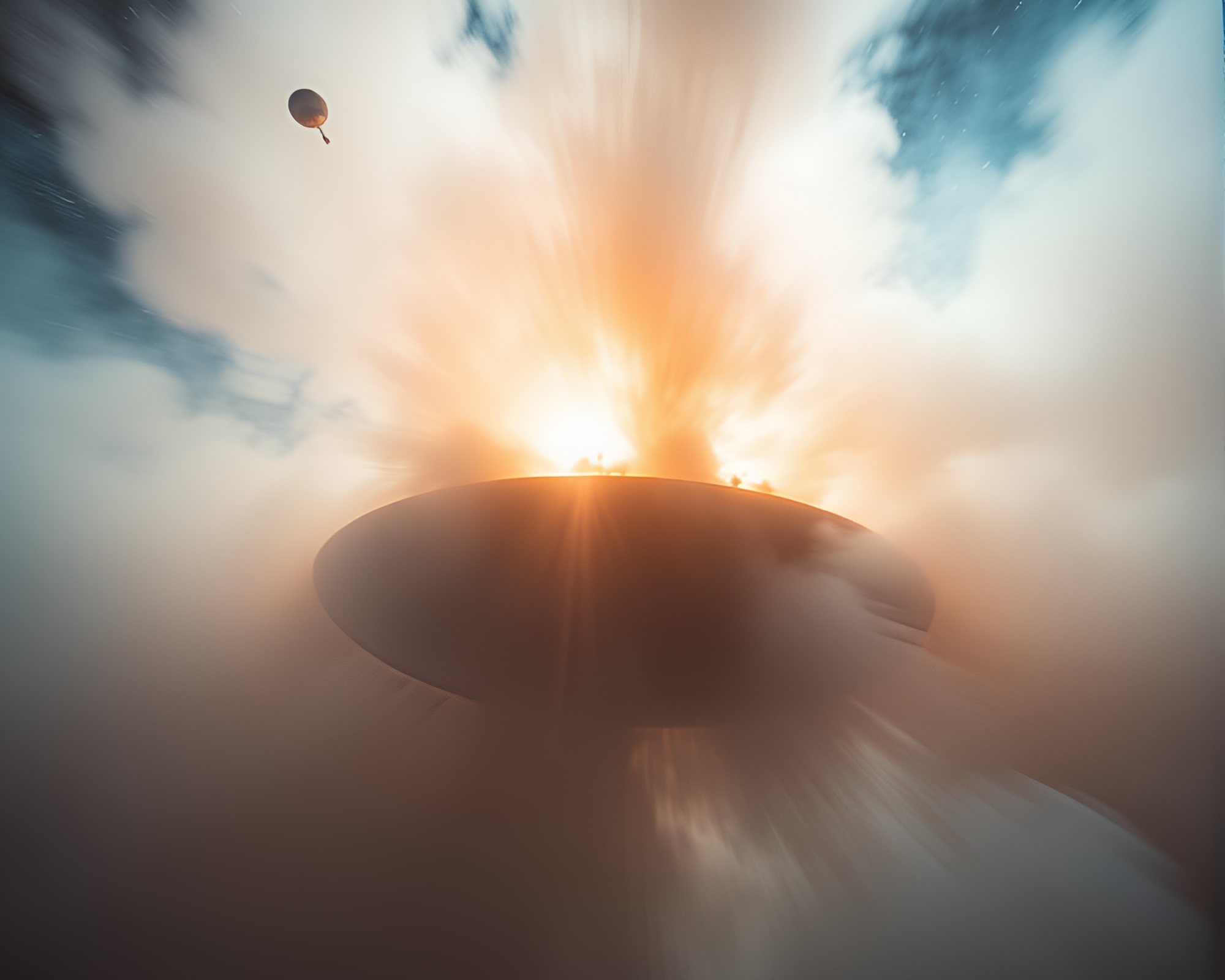 Zoom Burst Space Habitat in Softbox Lighting – free AI stock image
