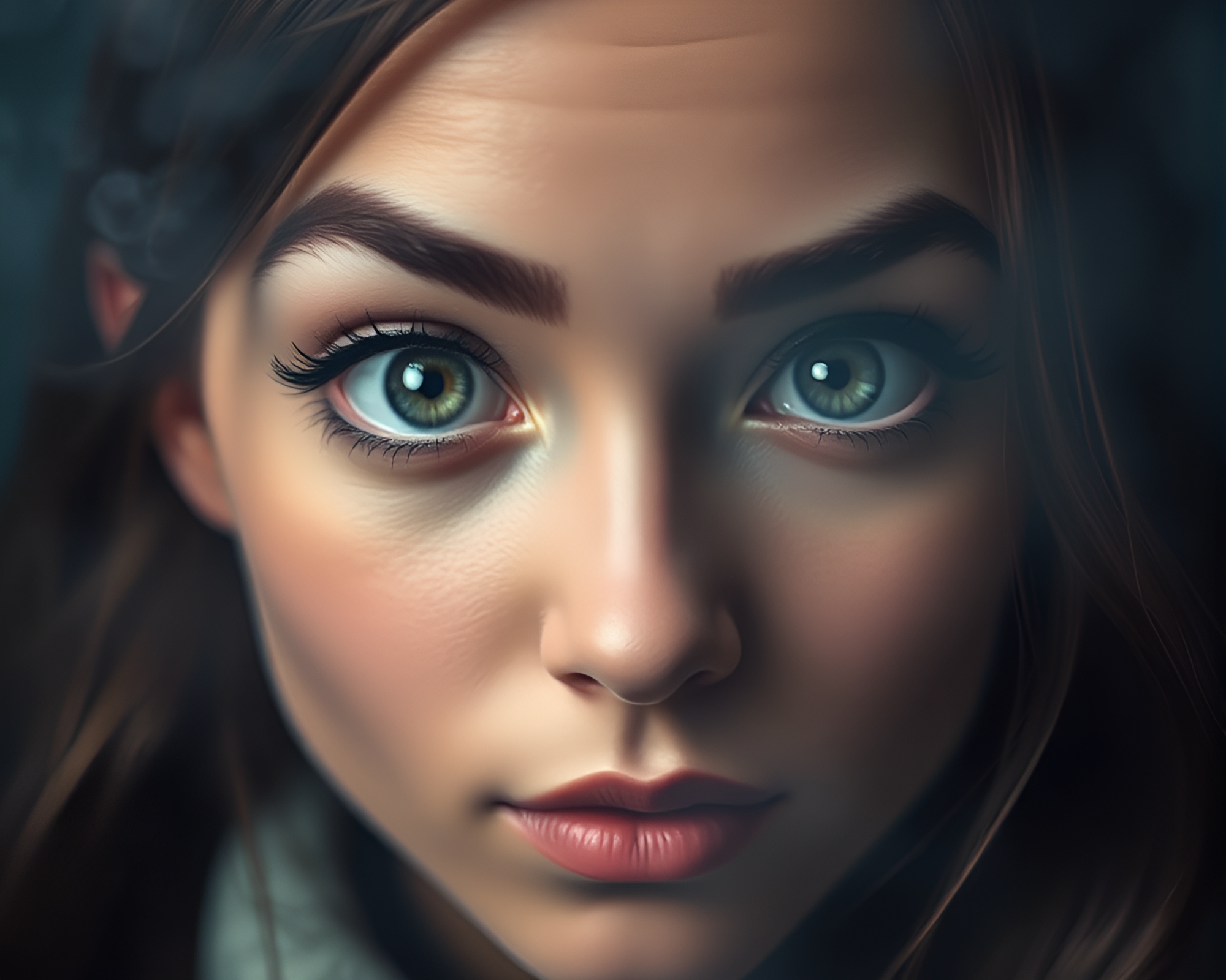 Smart contact lens in comic book smoky haze – free AI stock image