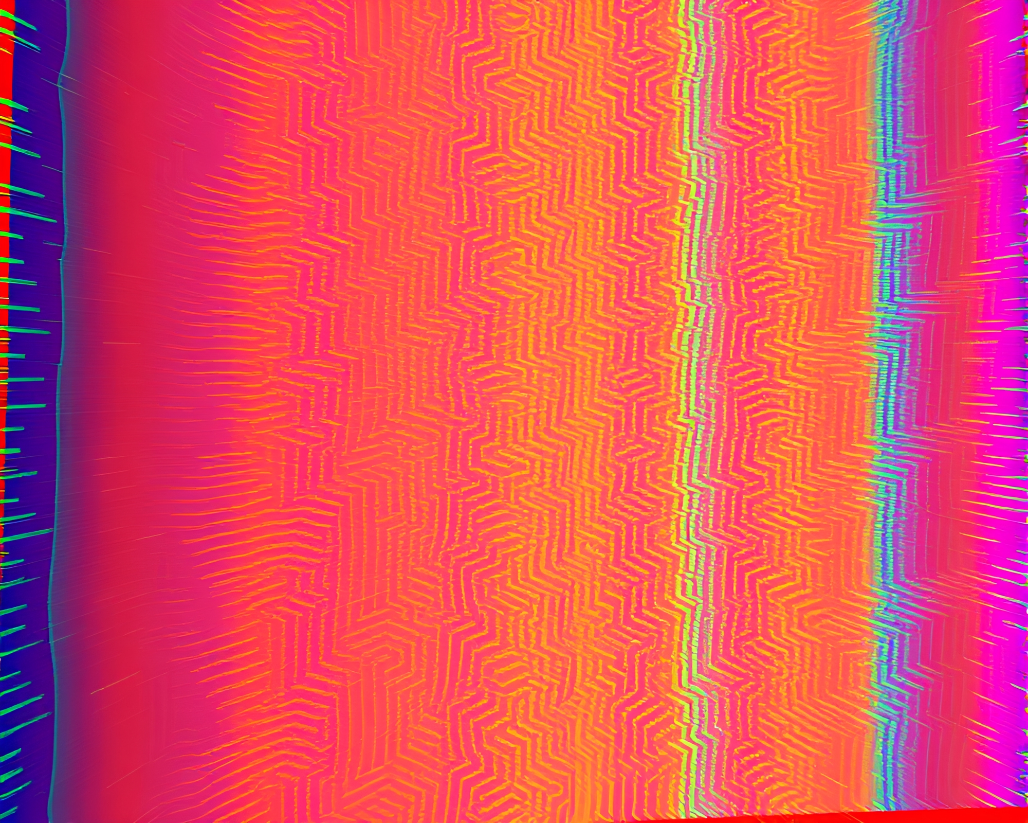 Surreal Rainbow Spectrum Anaglyph Abstract Expressionism – free AI stock image