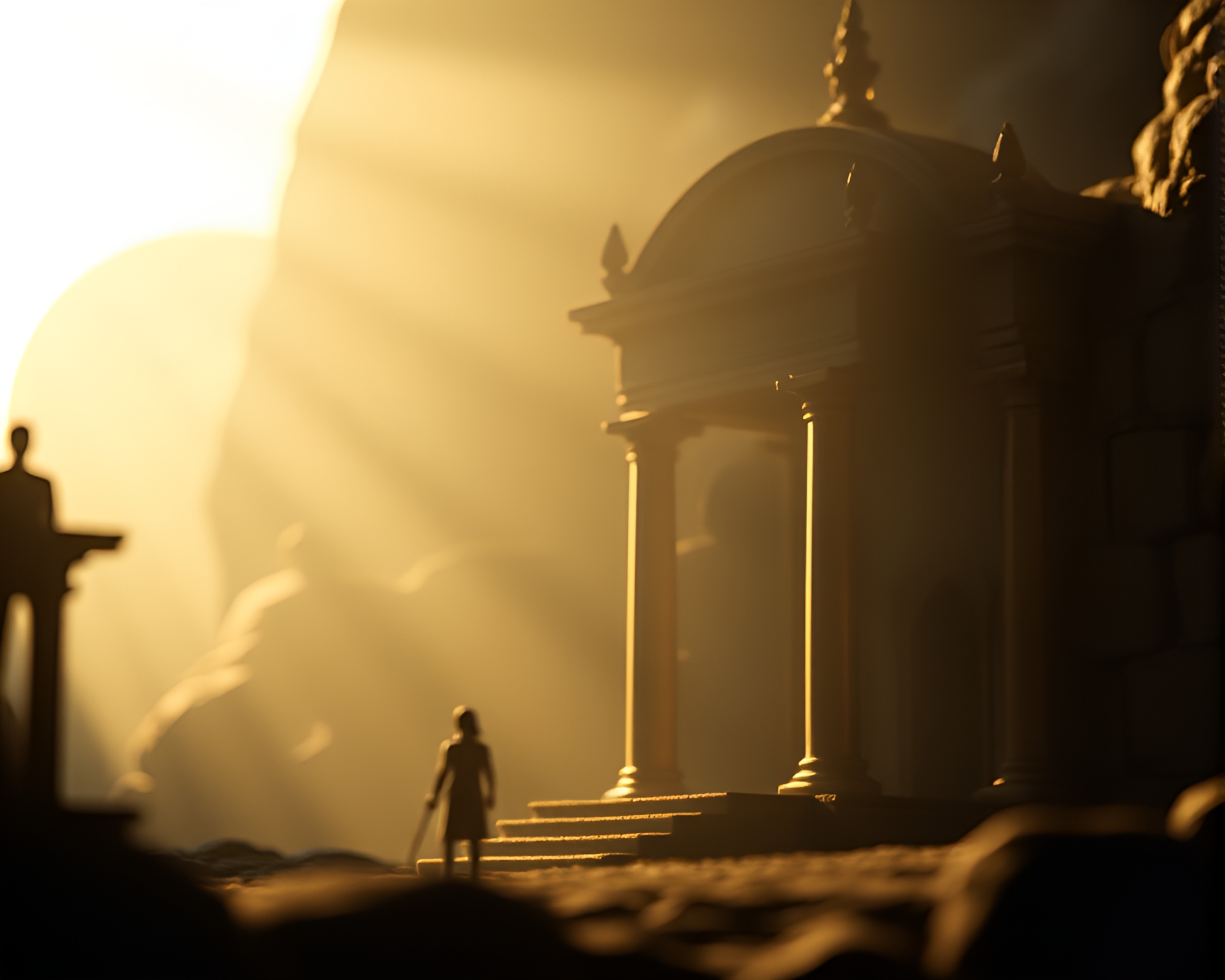 Mystical Ancient Scroll Silhouette Miniature – free AI stock image