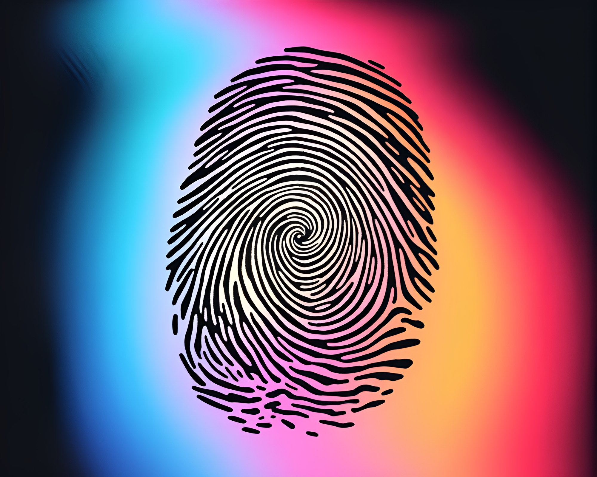 Fingerprint Swirl Optical Illusion in Pastel Stencil Art – free AI stock image