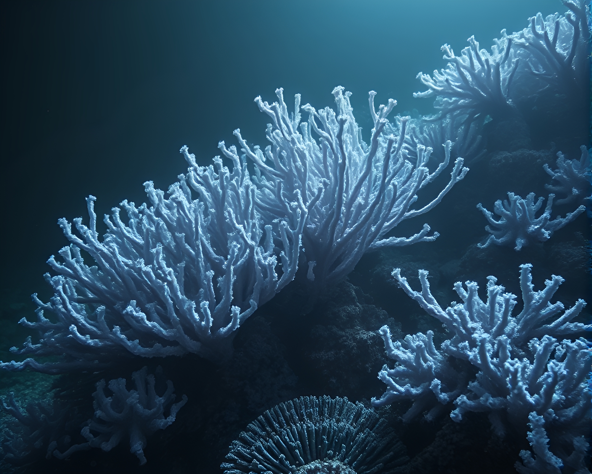Mildew Reef: Necromantic Infrared Aura – free AI stock image