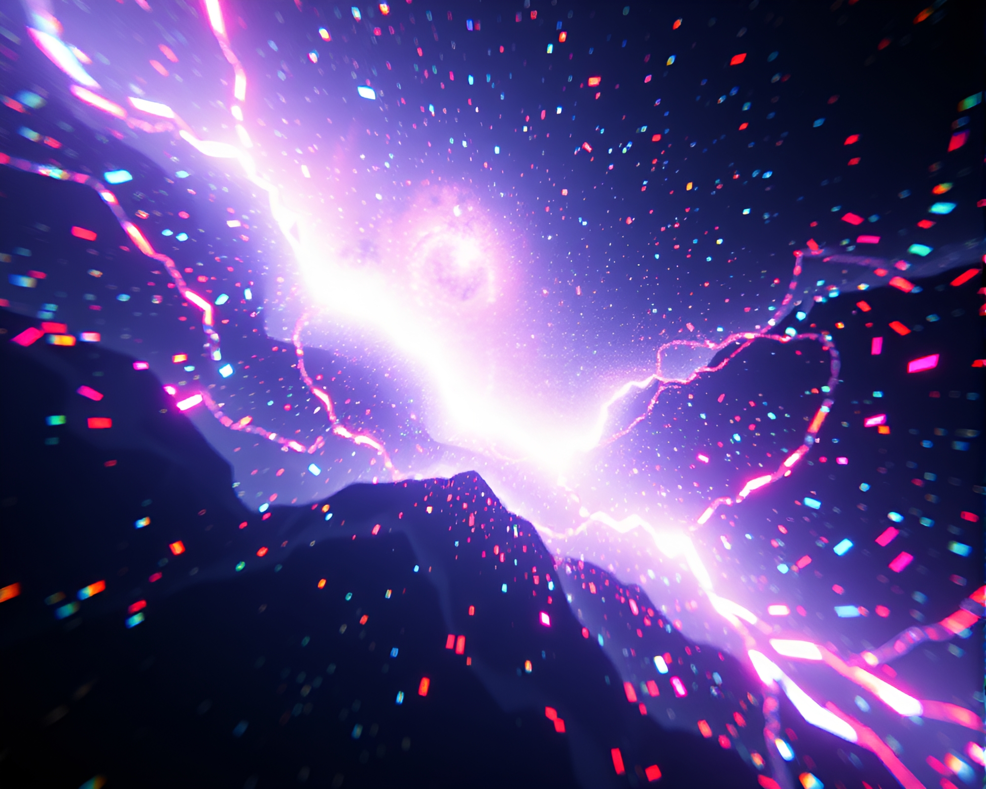 Stereoscopic Pixelated Parallel Universe – free AI stock image