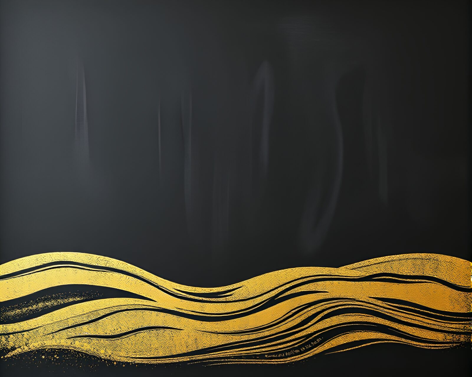Chalkboard drawing of intricate sand dune details in warm sunlight