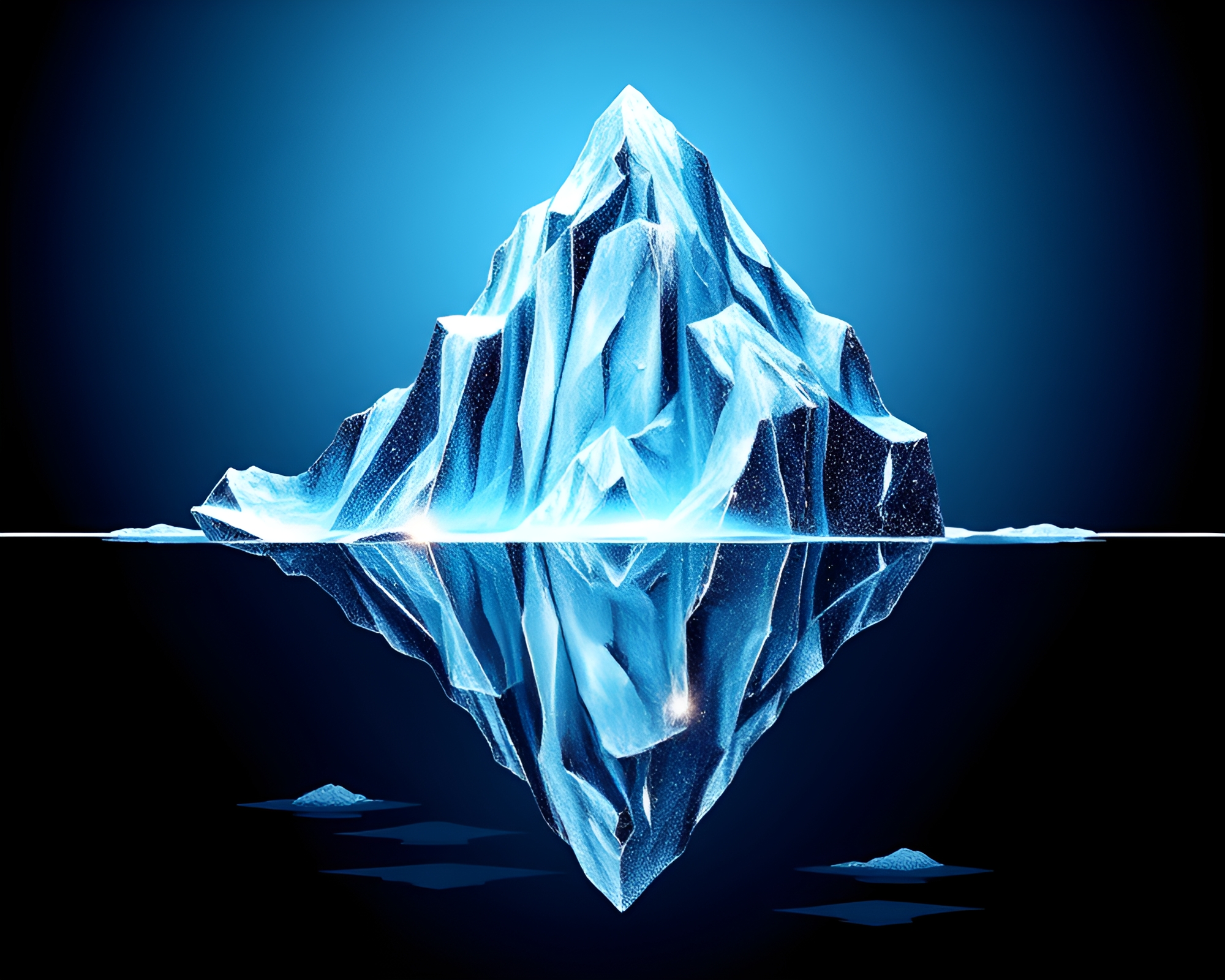 Foil Stamped Arctic Iceberg in 8-Bit Style – free AI stock image