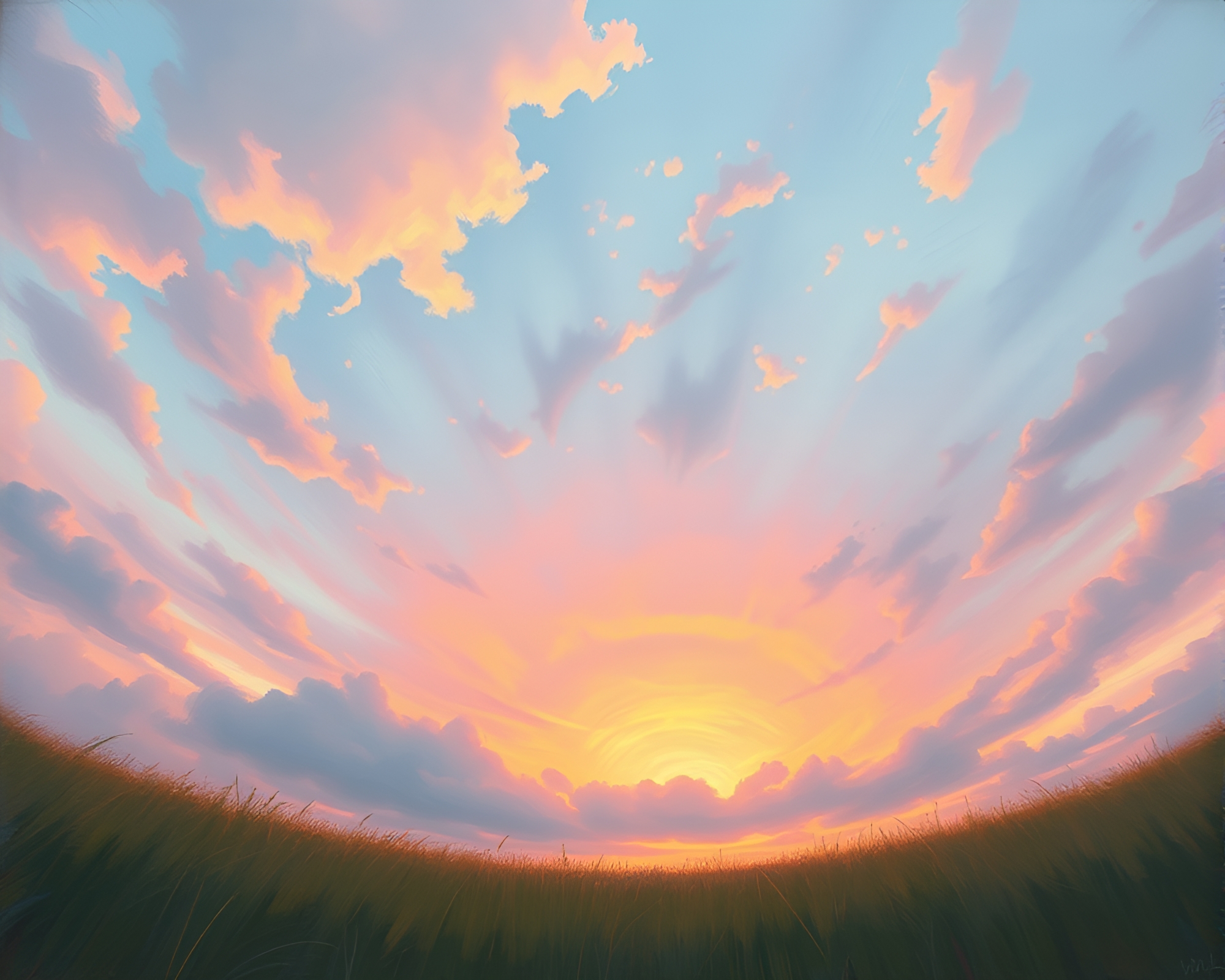 Royal Sunrise: Expressionist Worm’s Eye Crown – free AI stock image