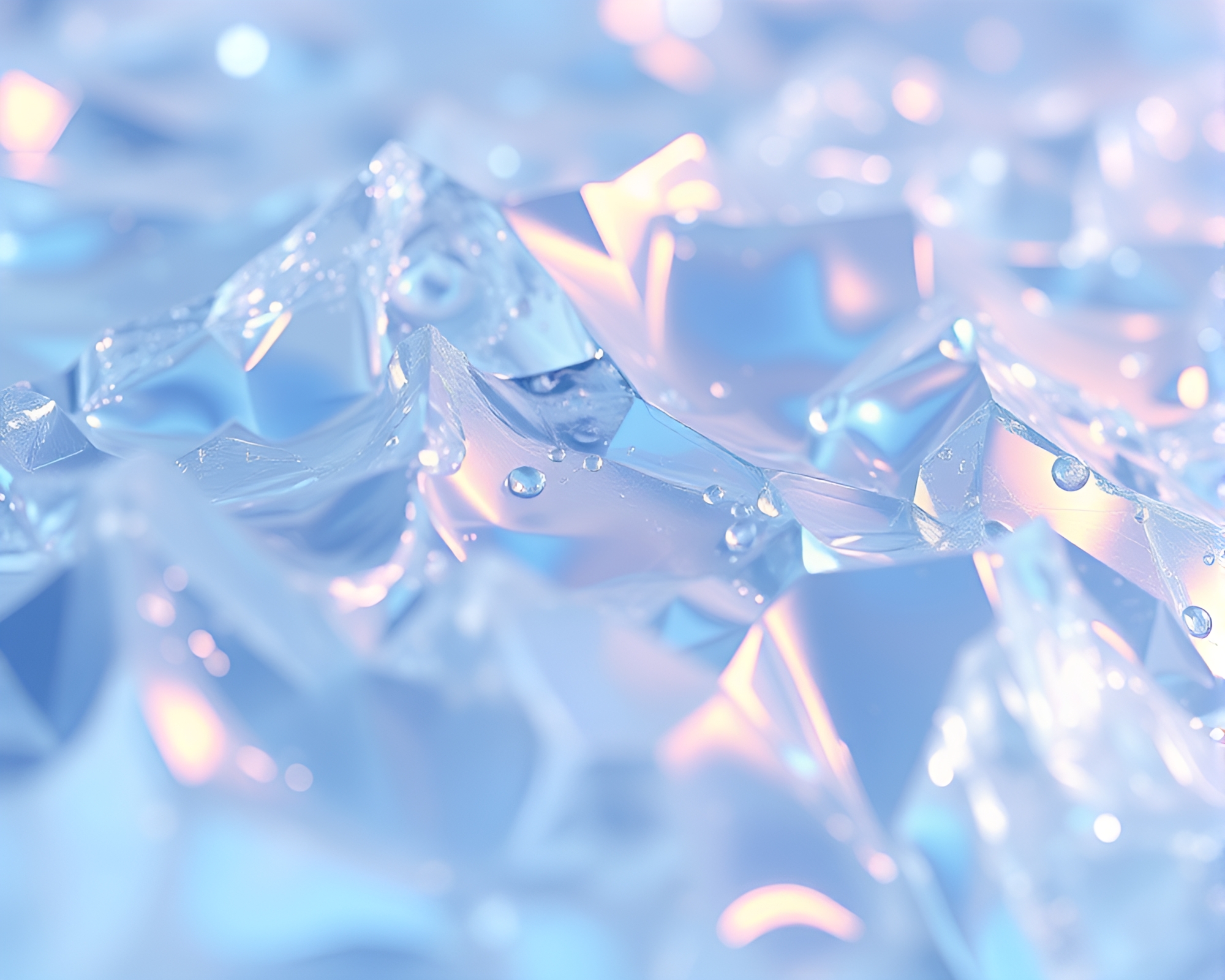 Iridescent Glacier under Ambient Occlusion Lighting – free AI stock image