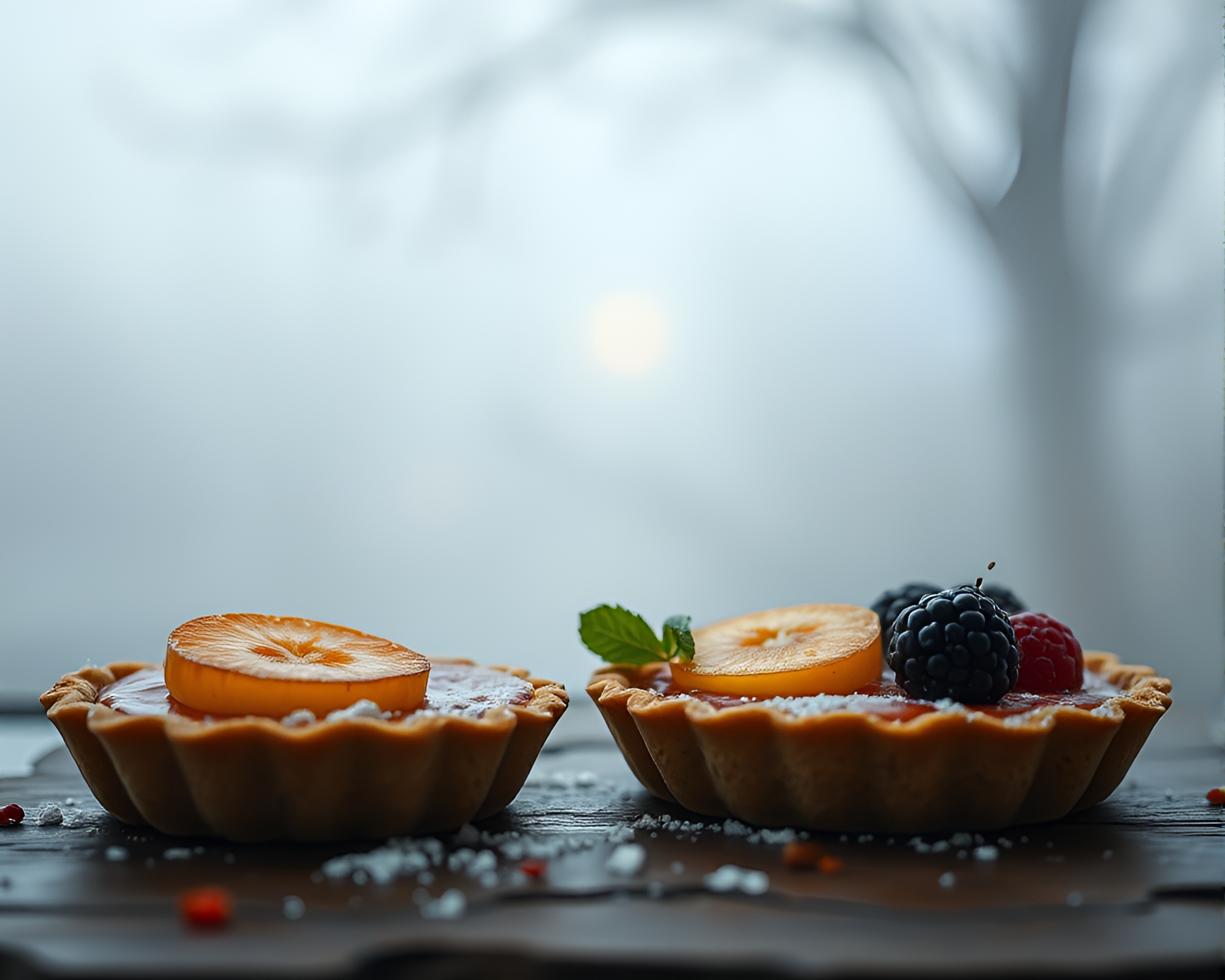 Foggy Fruit Tart Plethora in Procedural Texture – free AI stock image
