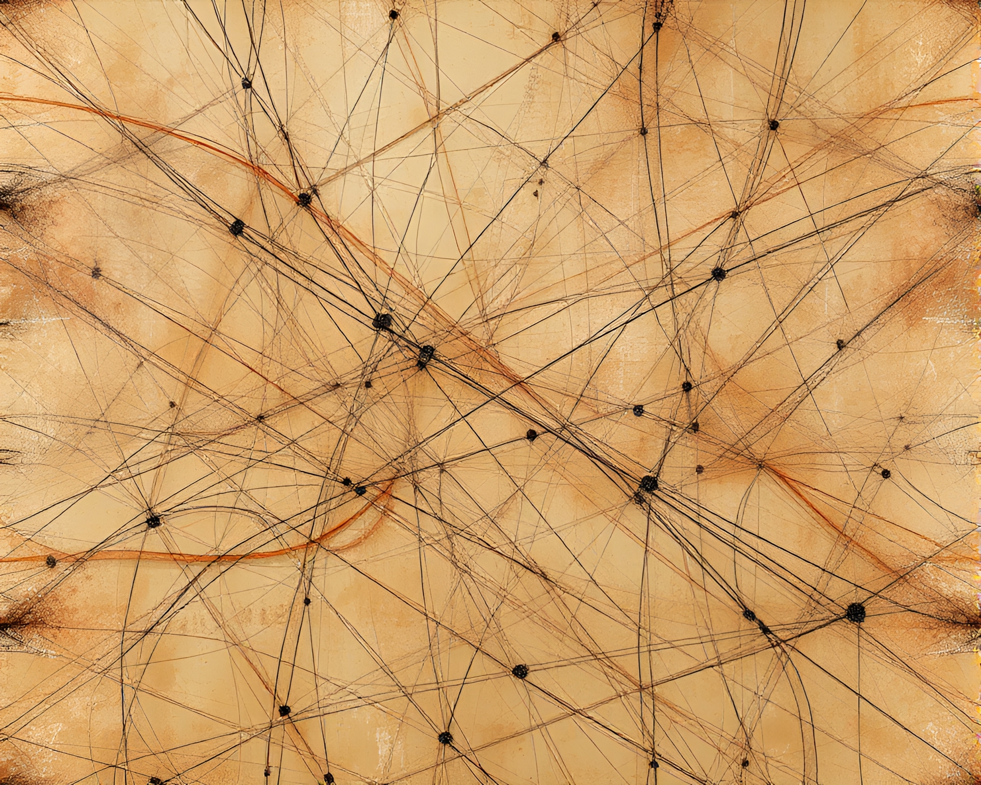 Muted Earth Tones Murano Glass Crosshatching Action Painting – free AI stock image