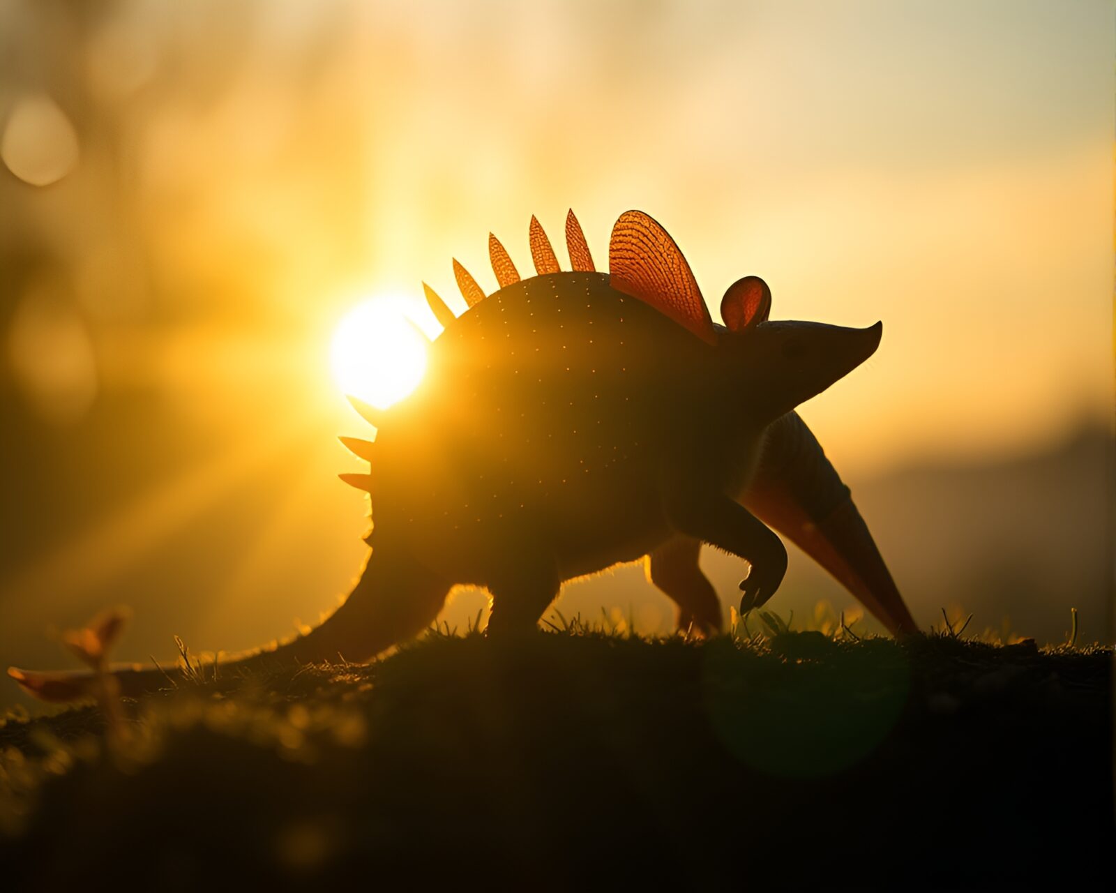 Bright midday light filtering through armadillo-shaped bio-design patterns