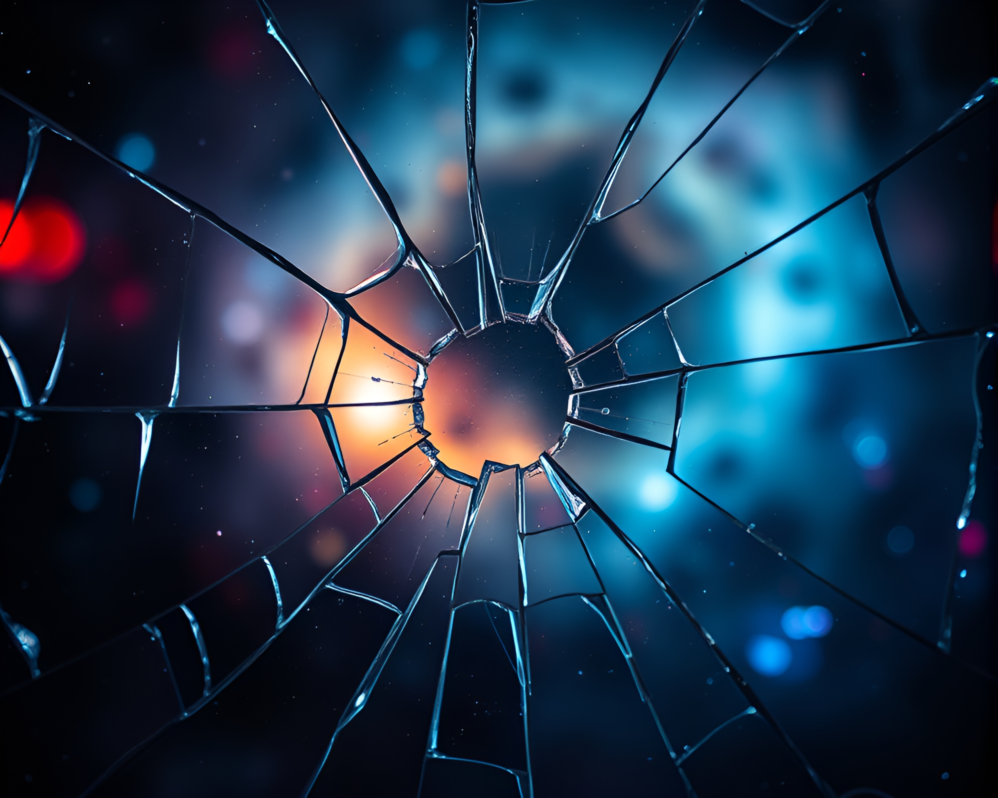 Broken Glass in Time Vortex with Galactic Colors – free AI stock image