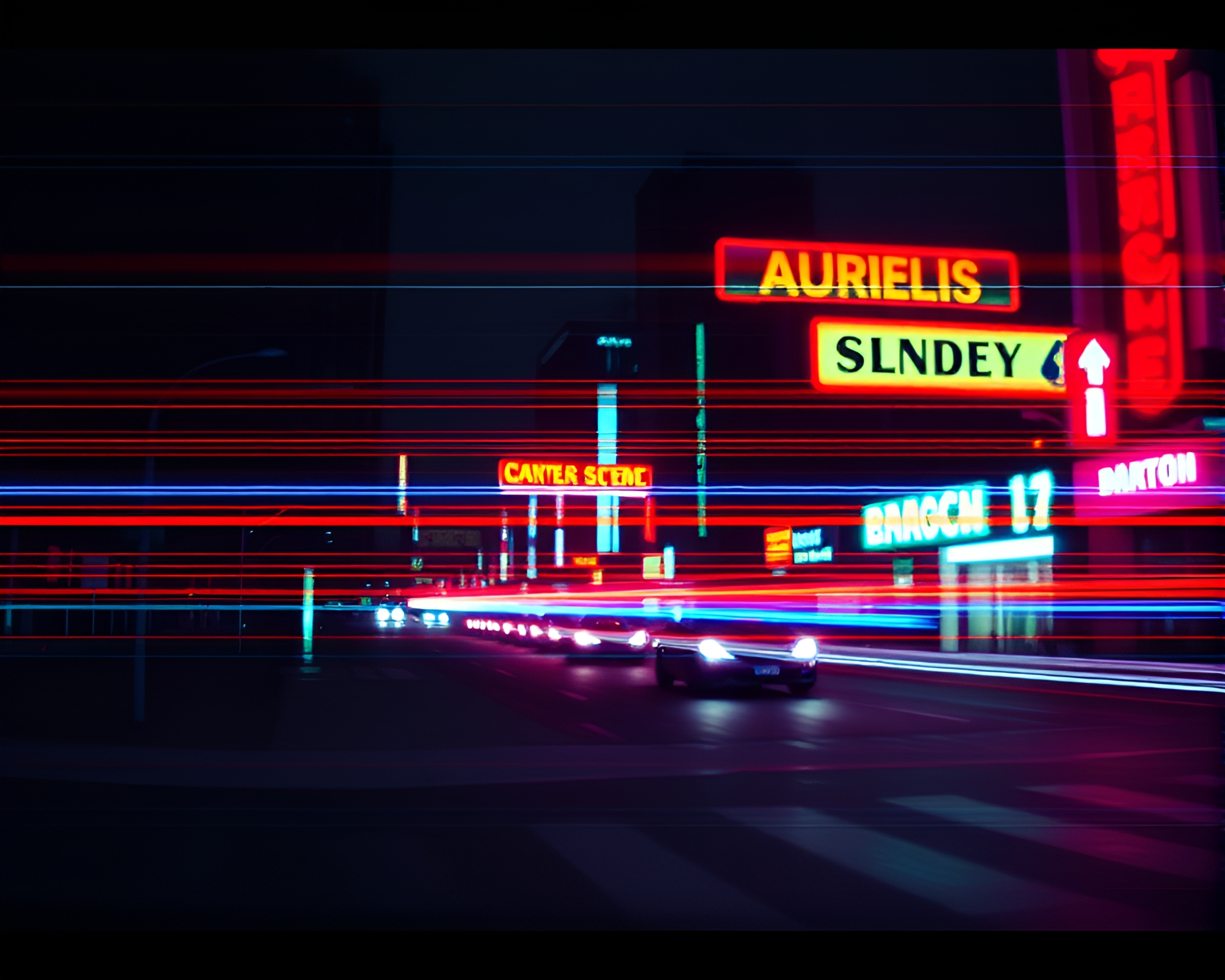 Futuristic Android Glowing with Split-Toned Light – free AI stock image