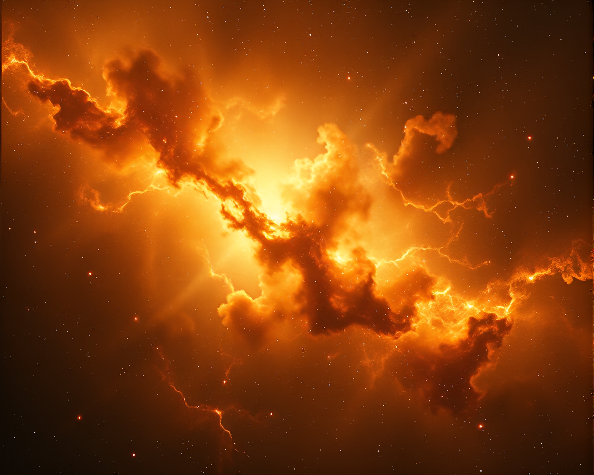 Bronze Patina Nebula: Celestial Porchlight Warmth – free AI stock image