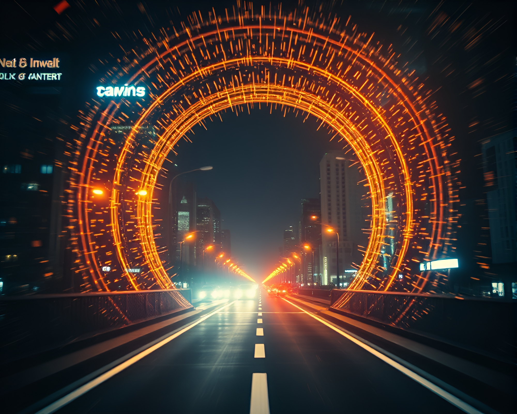 Quantum Cityscape: Urban Grunge Teleportation Device – free AI stock image