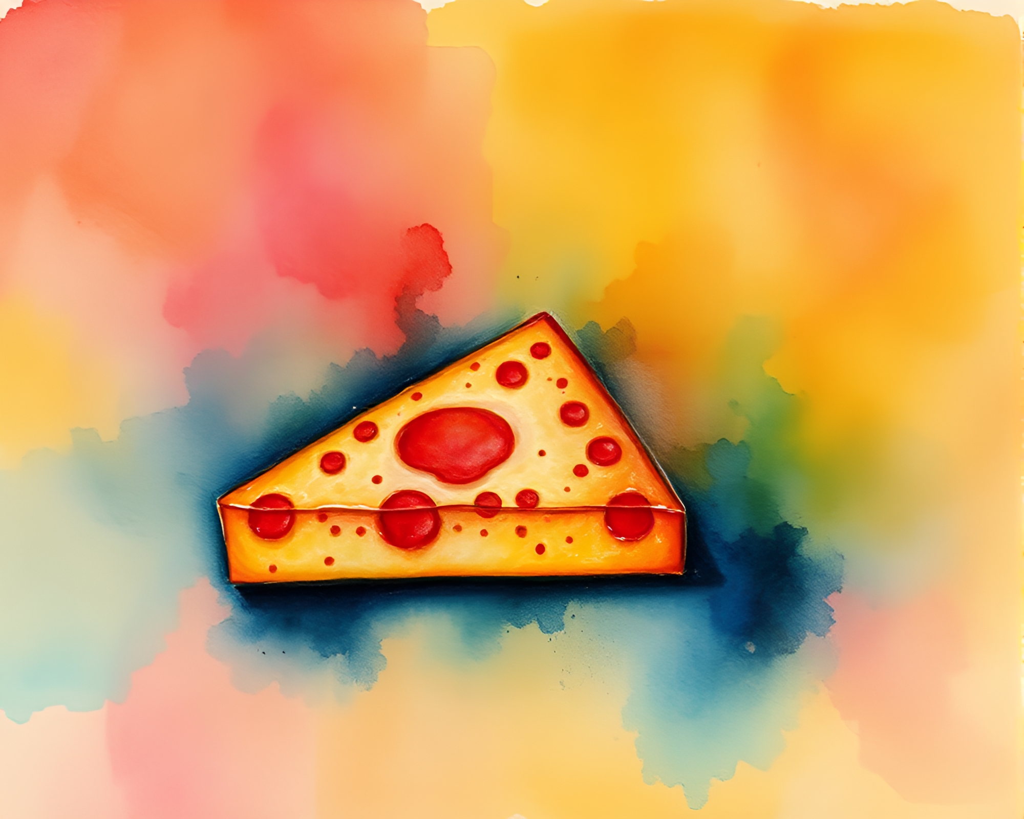 Neon Cheese Platter in Rustic Watercolor Style – free AI stock image