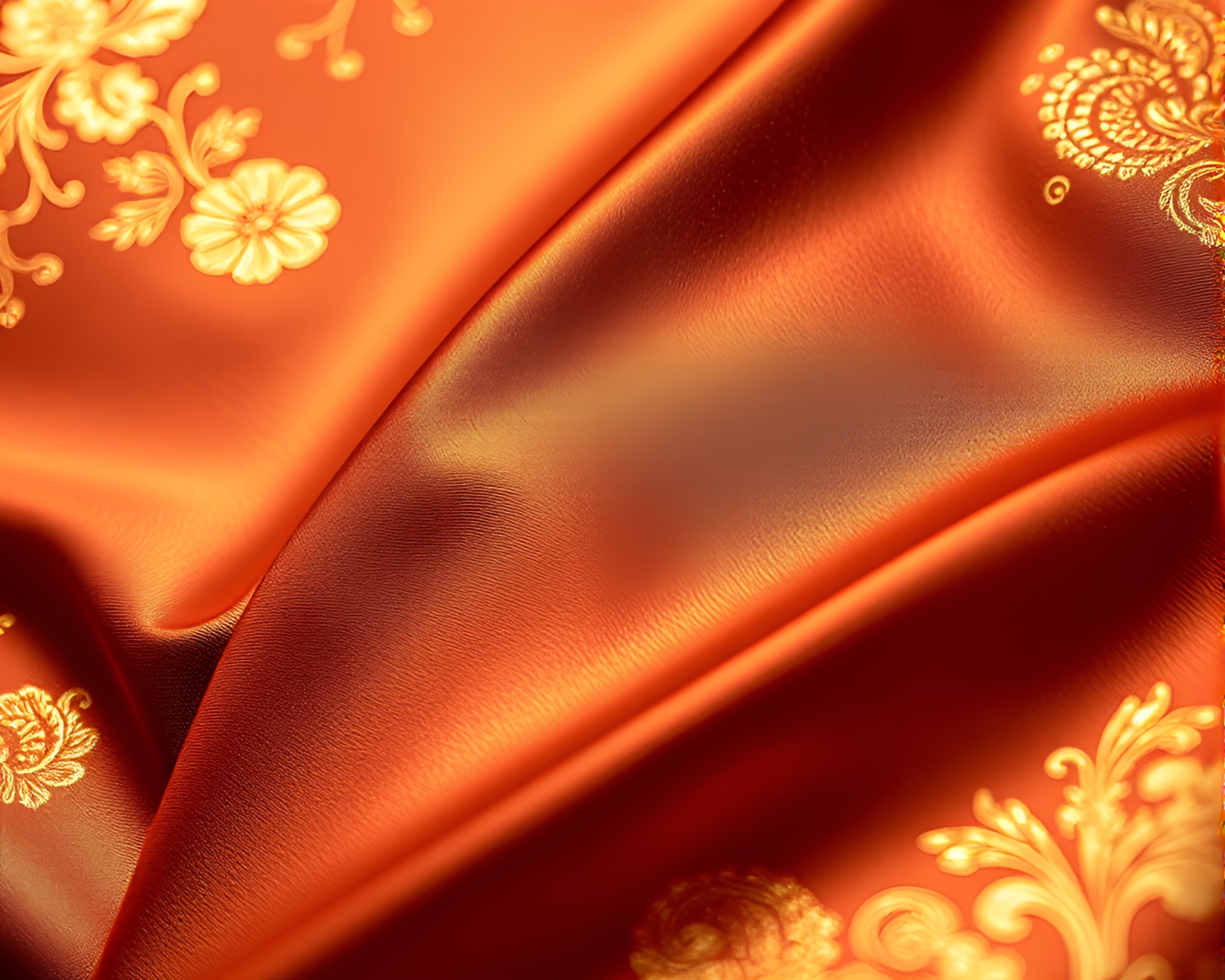 Hyper-Saturated Silk Kimono Foil Stamping Macro Photography – free AI stock image