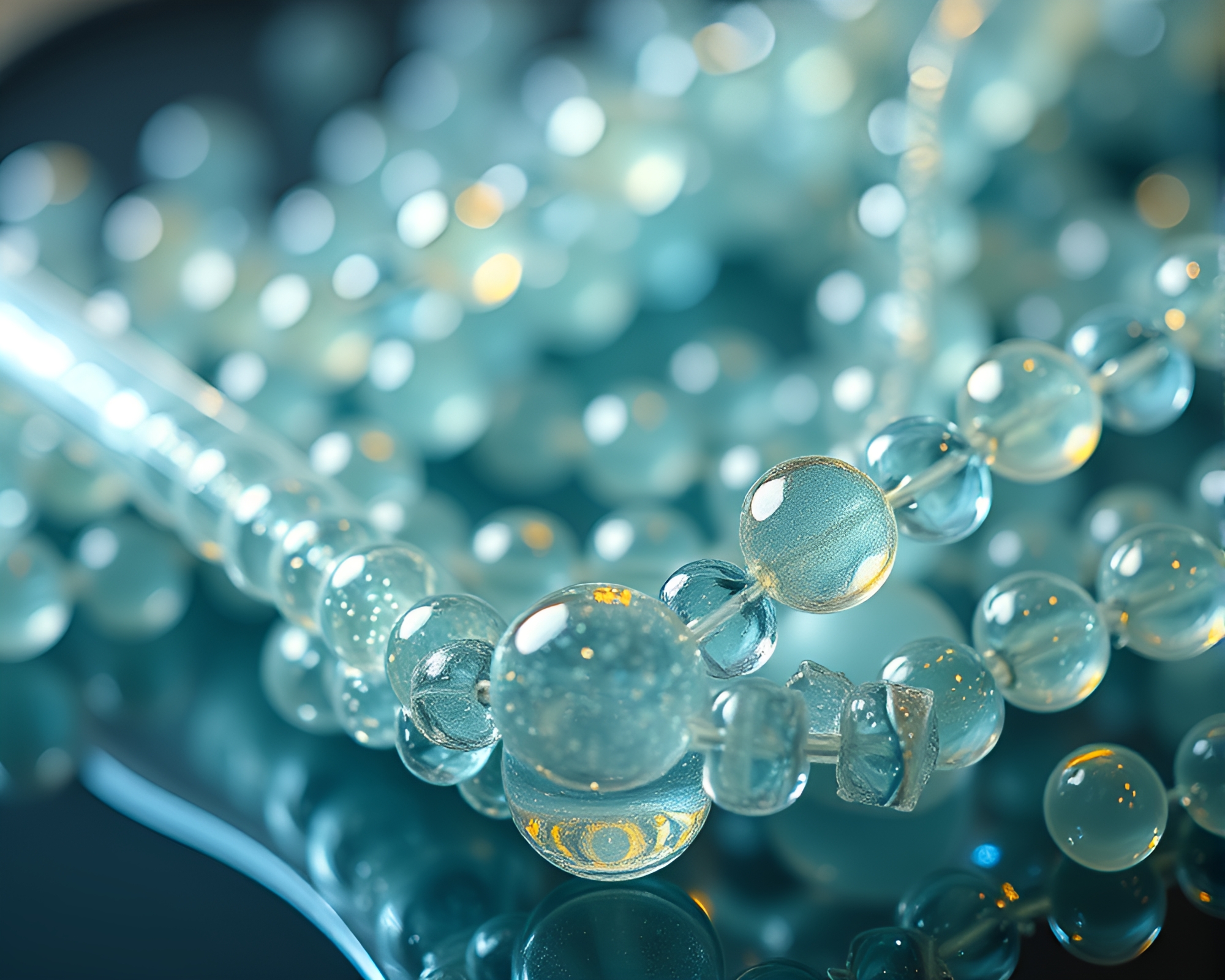 Satin Ribbon Water Droplets Reflections Photogrammetry Scene – free AI stock image