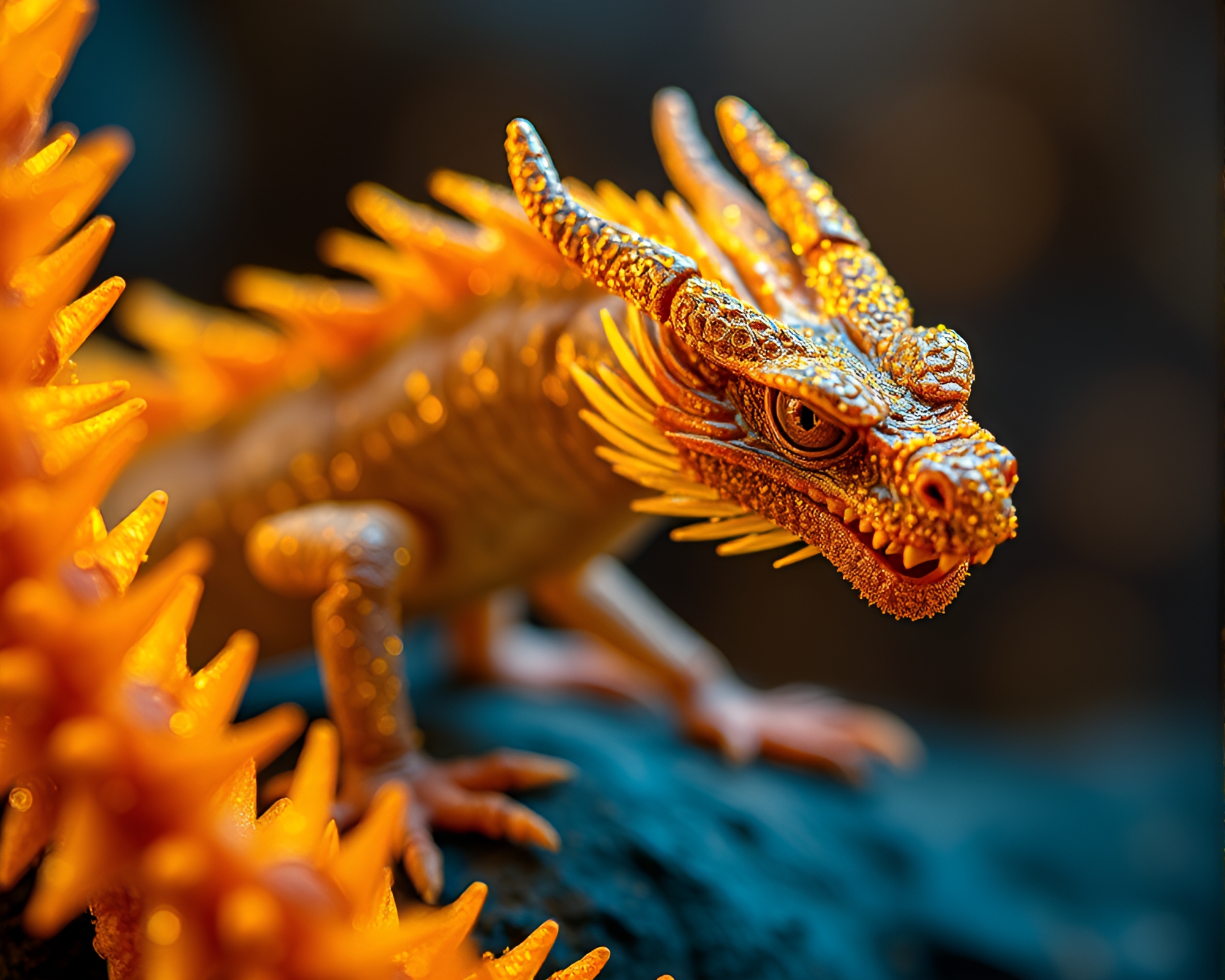 Dragon Focus Stacking with Dust Motes Sous Rature – free AI stock image