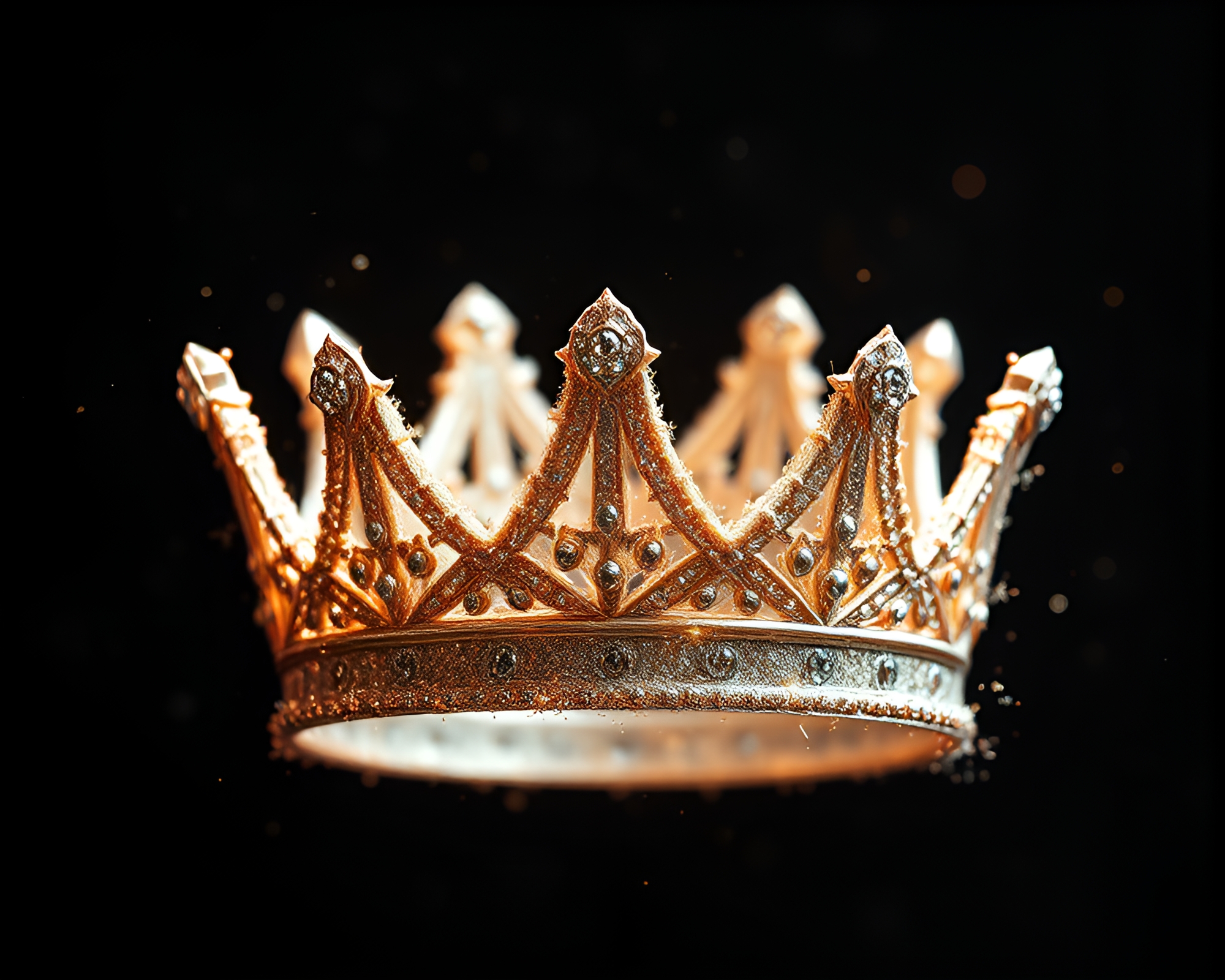 Ethereal Crown of Stardust Shimmering in Torn Edges – free AI stock image
