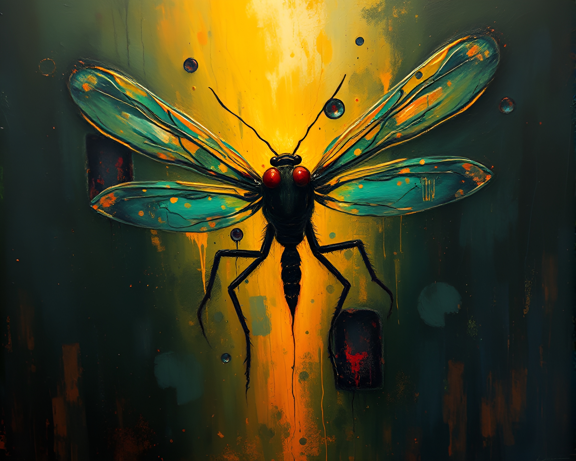 Ethereal Lovecraftian Horror in Expressionist Painting Style – free AI stock image