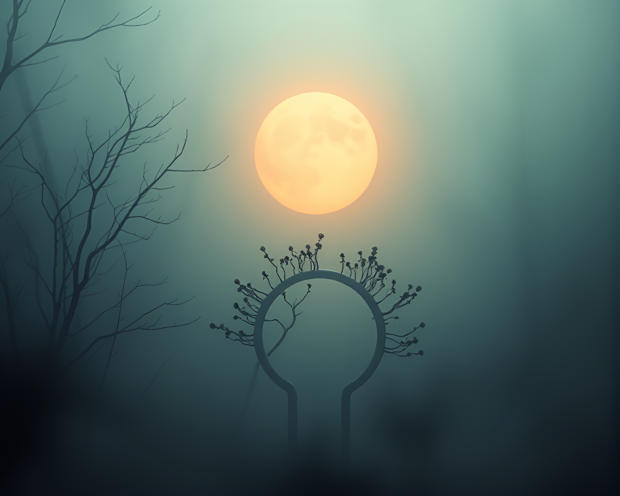 Ethereal Ring in Bio-Organic Atmosphere – free AI stock image