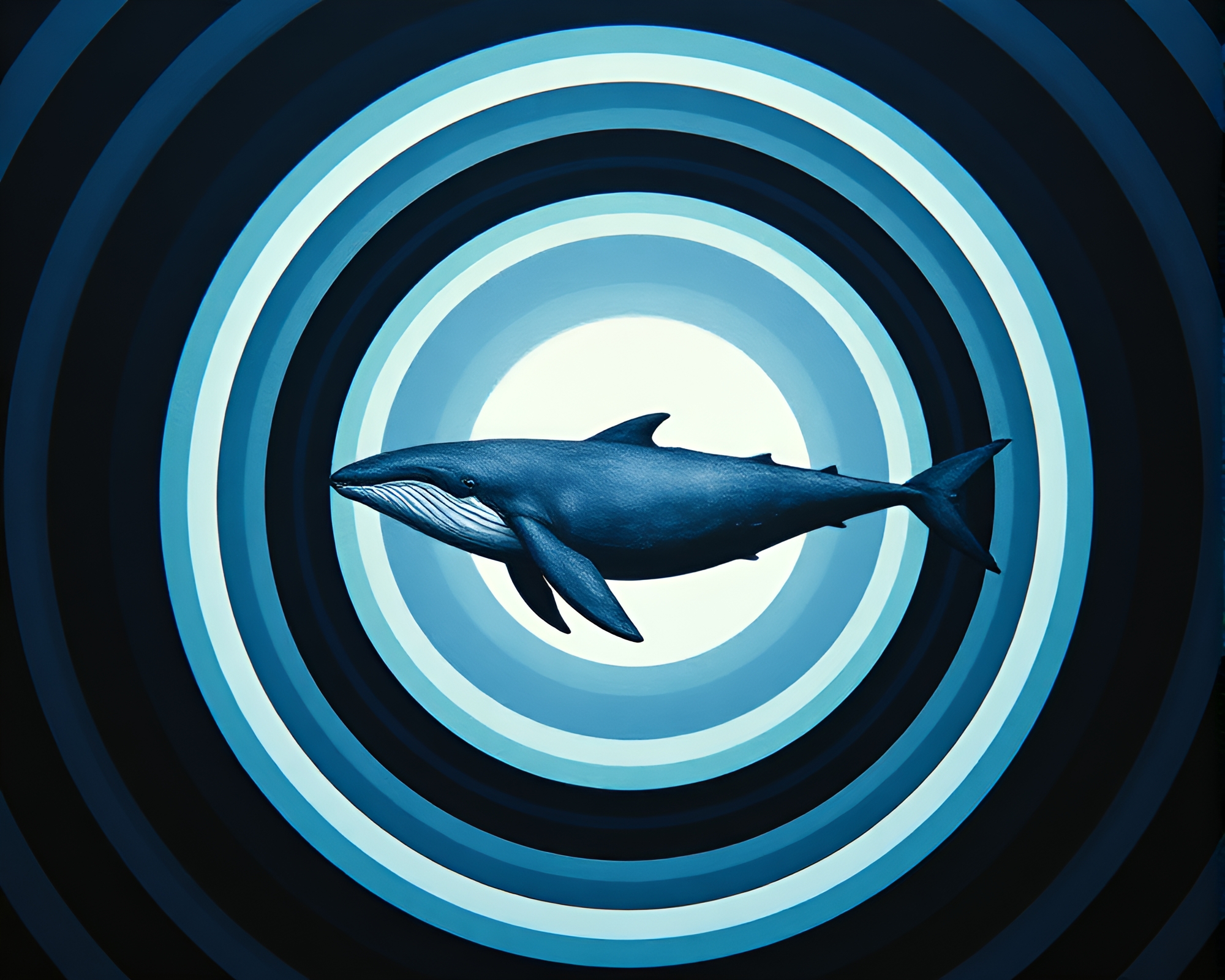 Whale in Geometric Abstraction – free AI stock image
