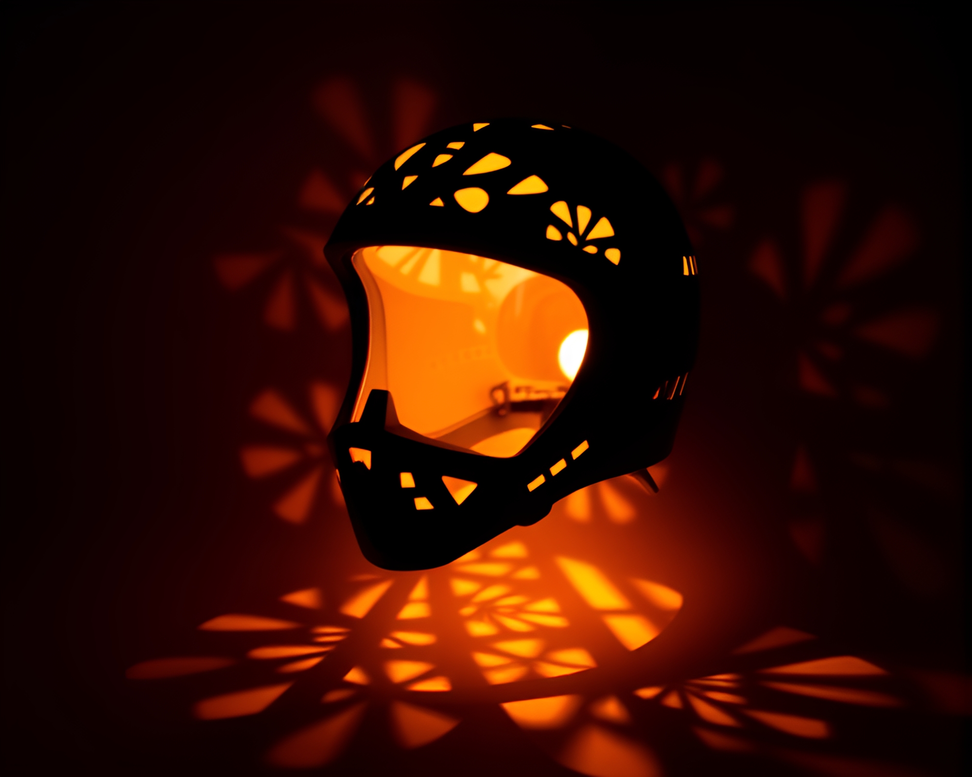 Origami Helmet Shadows in High-Key Lighting – free AI stock image