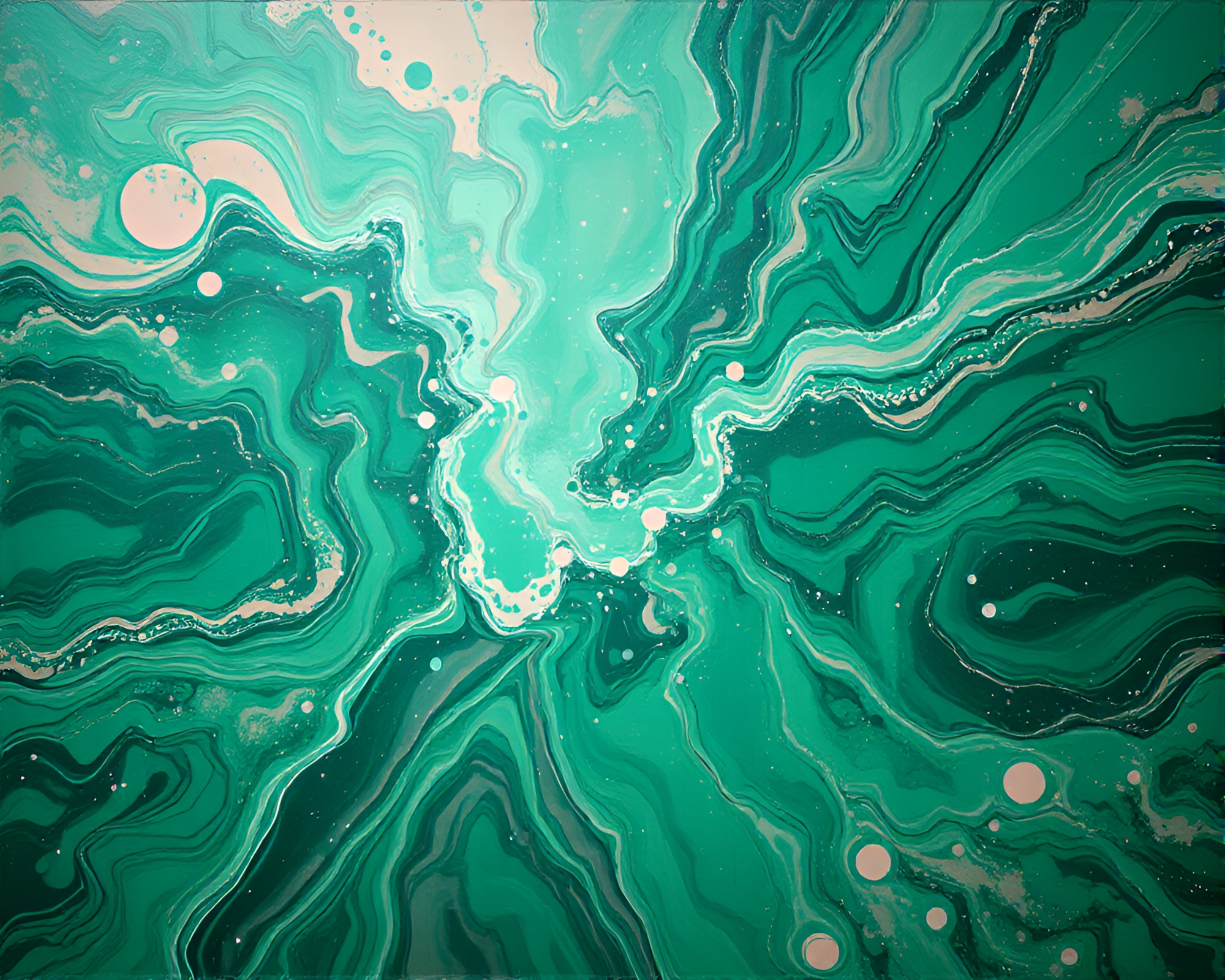 Quantum Mint Fresco: Dutch Angle Abstraction – free AI stock image