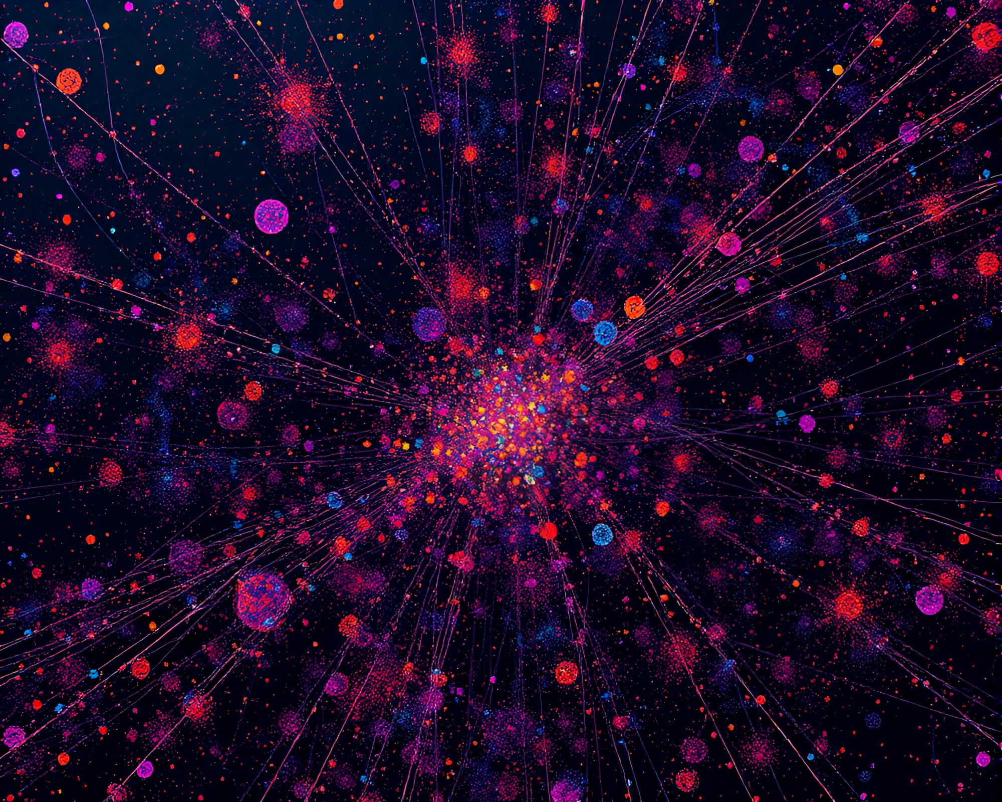 Fiber Optics Quantum Fluctuations in Generative Network Art – free AI stock image