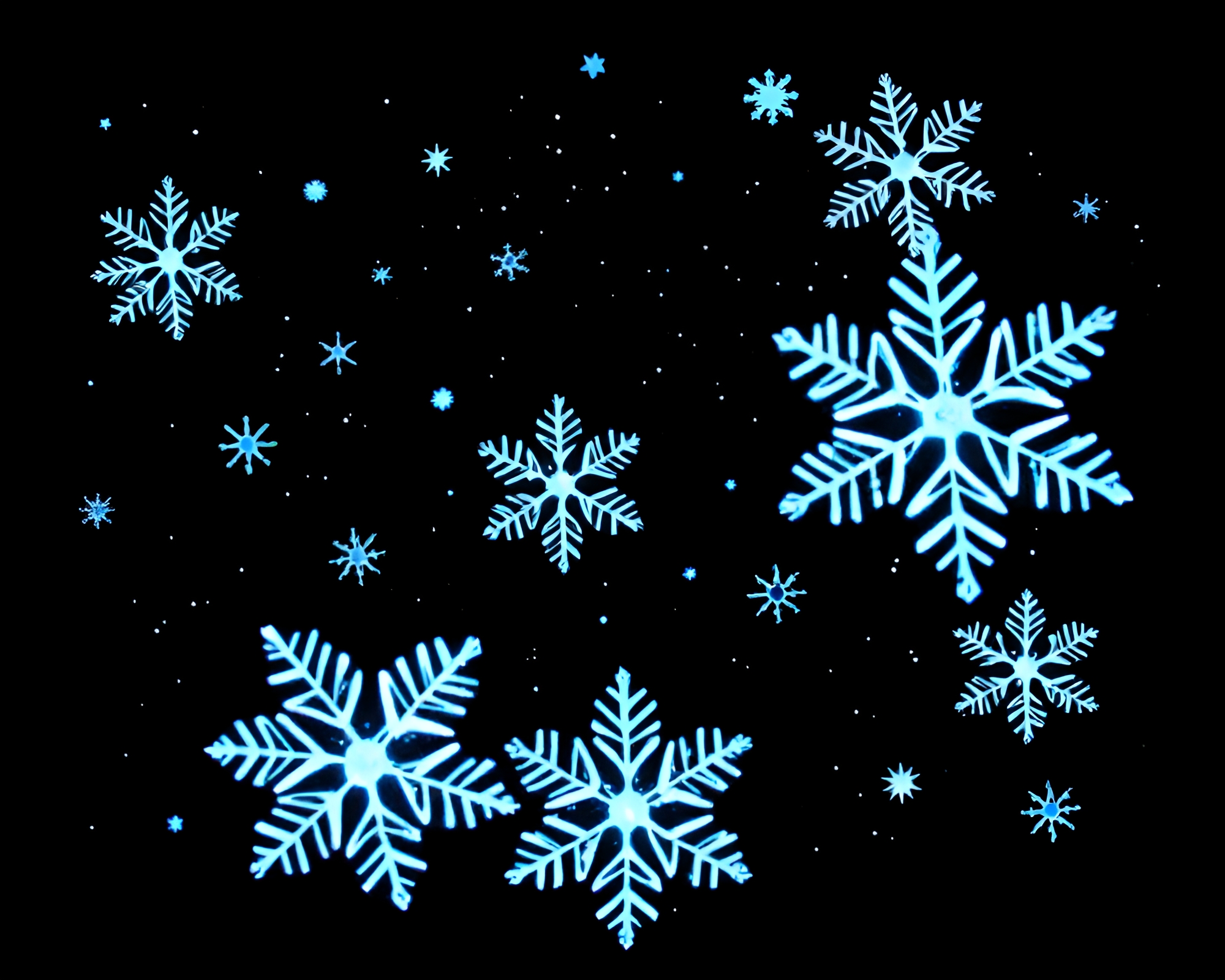 Satellite Snowflakes Illuminated Tattoo Flash Art – free AI stock image