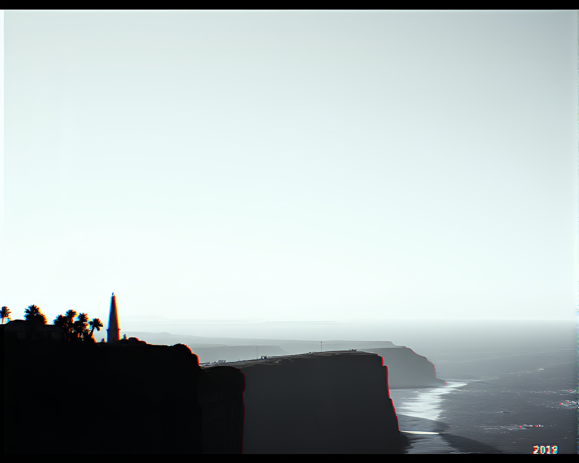 Glitchy Savannah Cliffside Shadows – free AI stock image