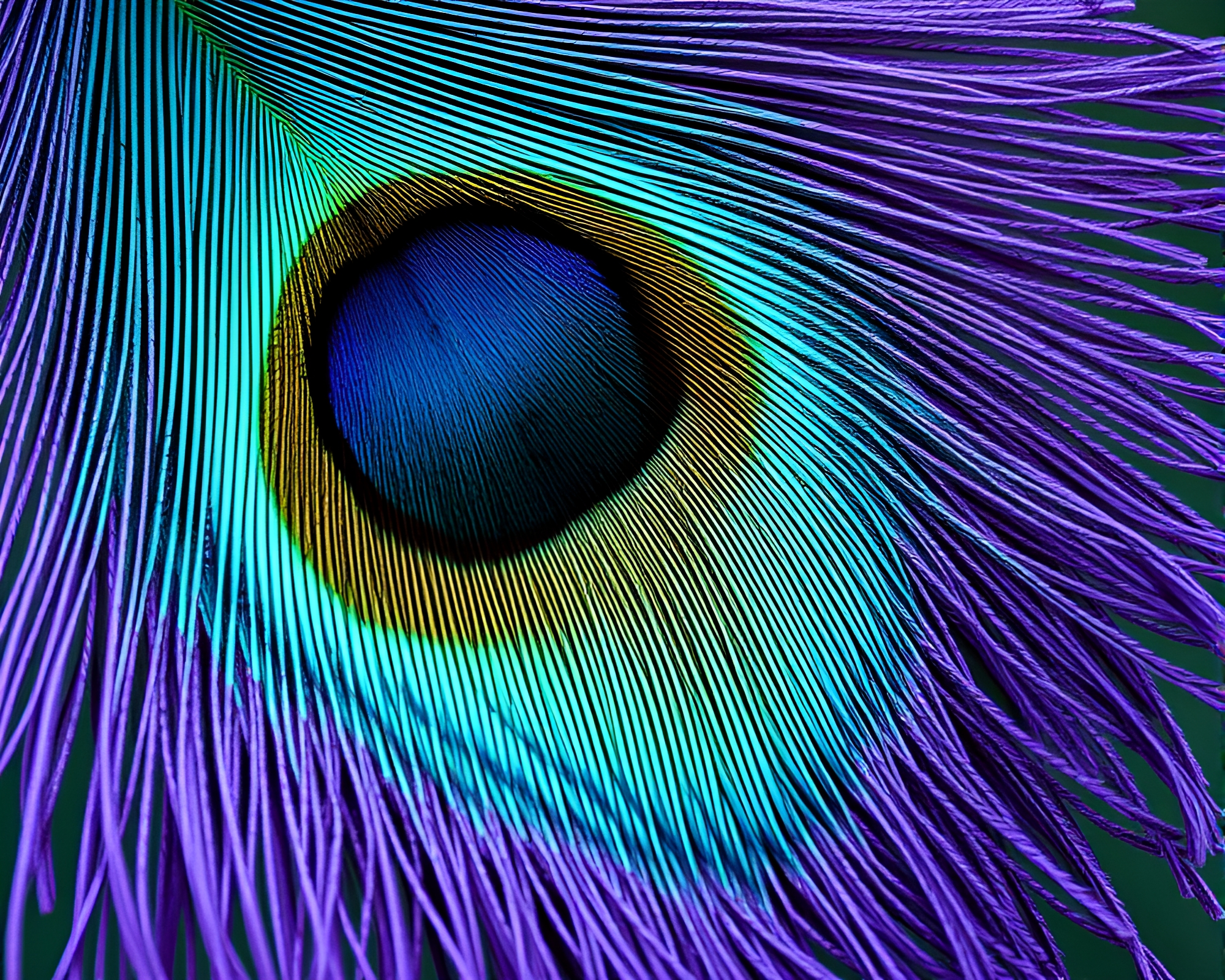 Vintage Peacock Feather in Lavender Twilight – free AI stock image