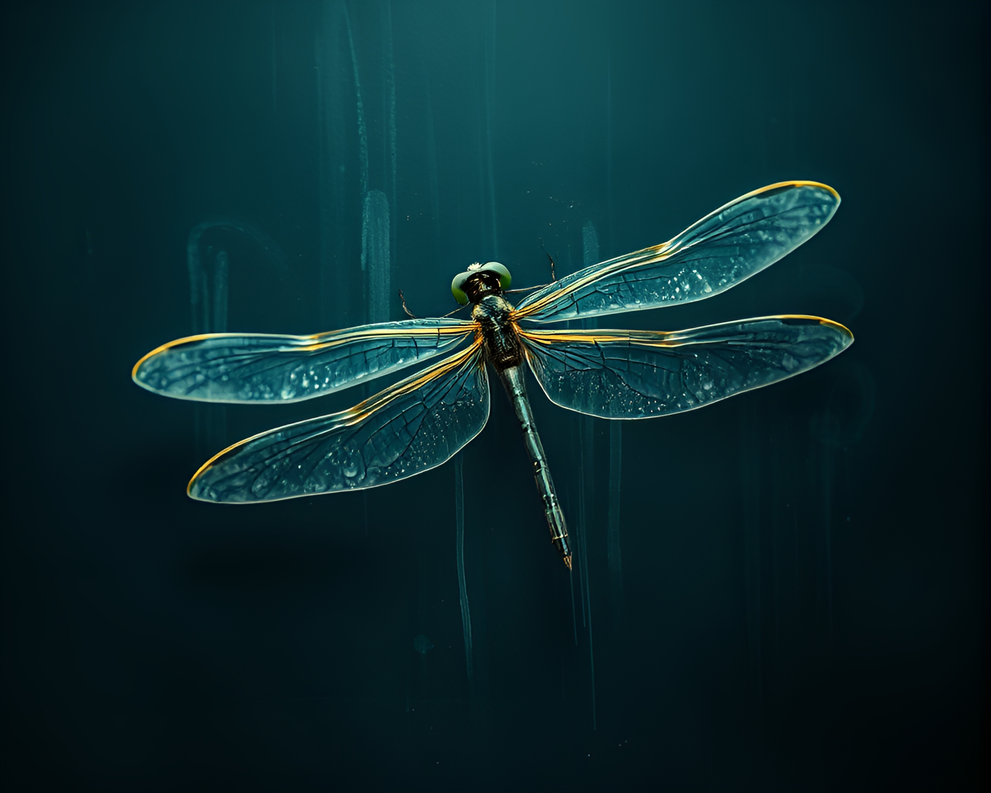 Dragonfly Dance in Chalkboard Smudges – free AI stock image