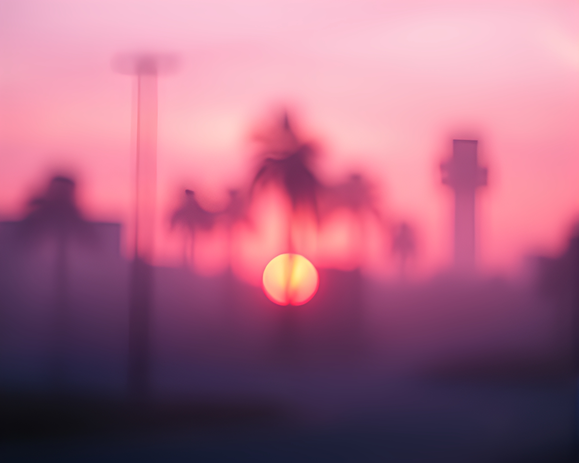 Vaporwave Sunset through Smoky Haze Écorché Study – free AI stock image