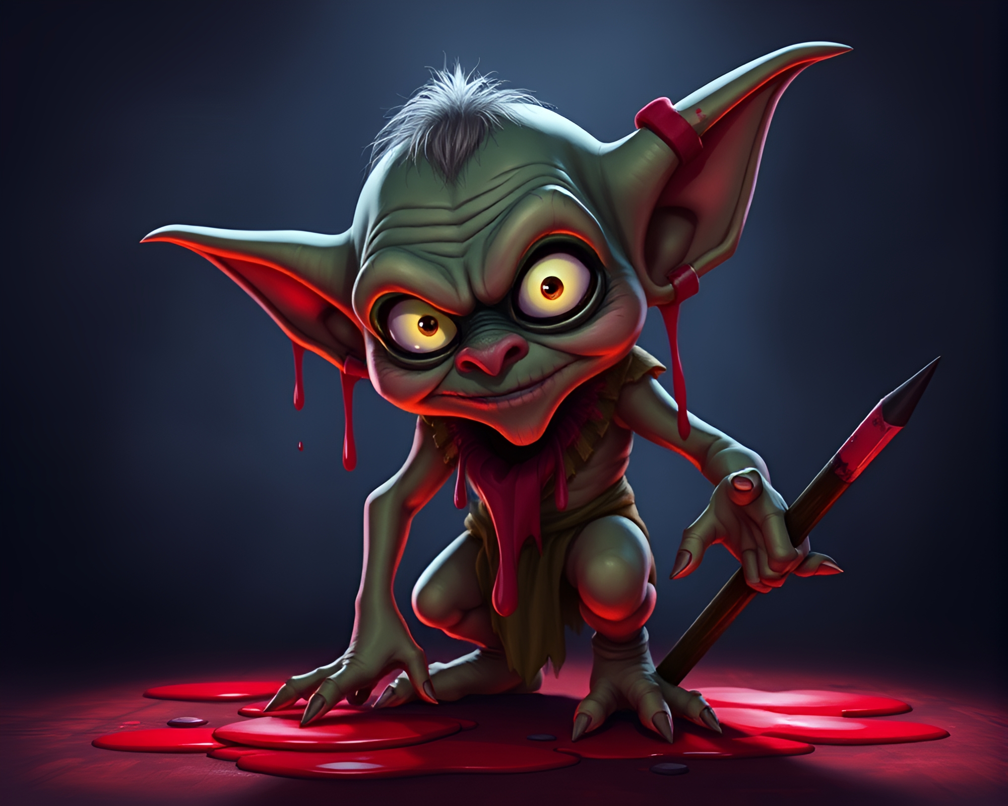 Goblin Theatre with Paint Drips – free AI stock image
