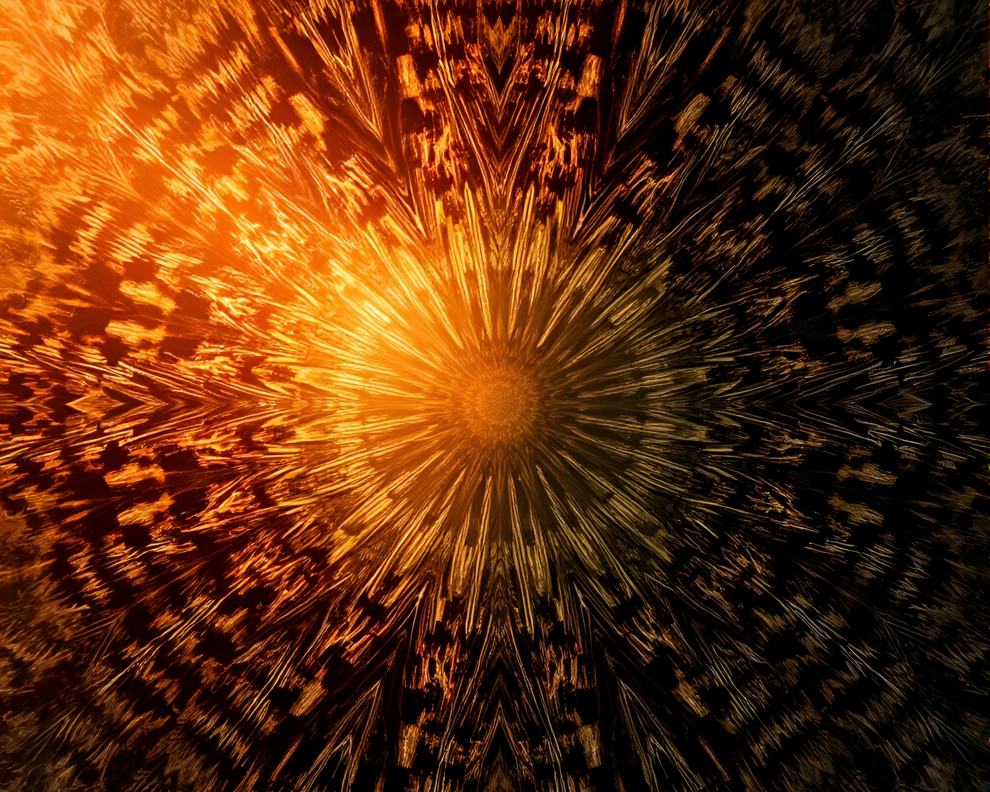 Fractal Earth Tone Backscatter Flare Composition – free AI stock image