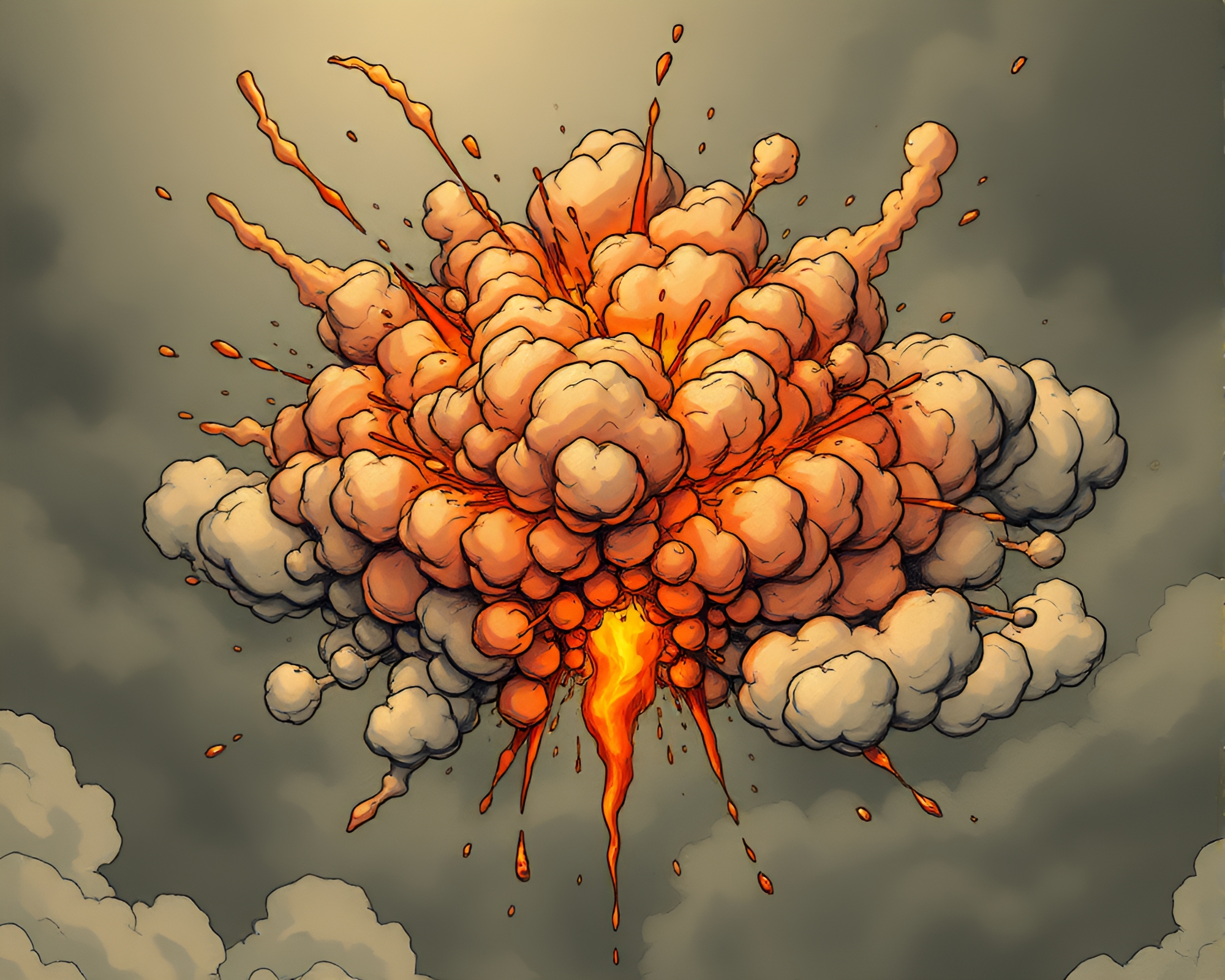 Explosion Cloud Engulfs Leather-bound Diary in Muted Shadows – free AI stock image
