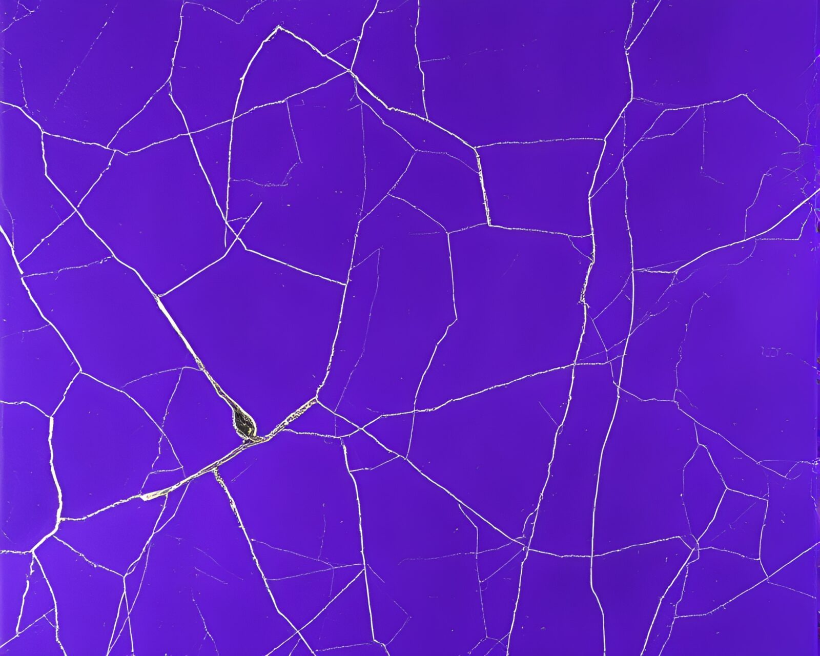 Shimmering purple plateau with metallic scratches and vignette effect