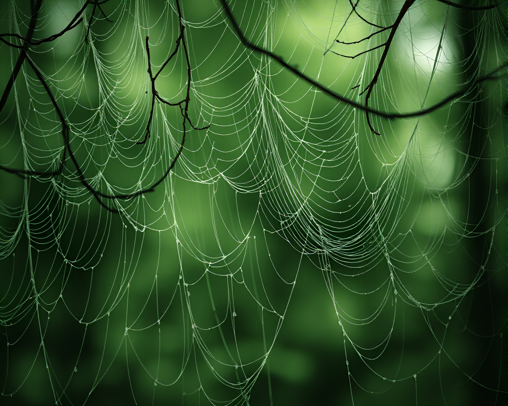 Enchanting Dwarf Encounters Intricate Cobweb Strands in Forest – free AI stock image