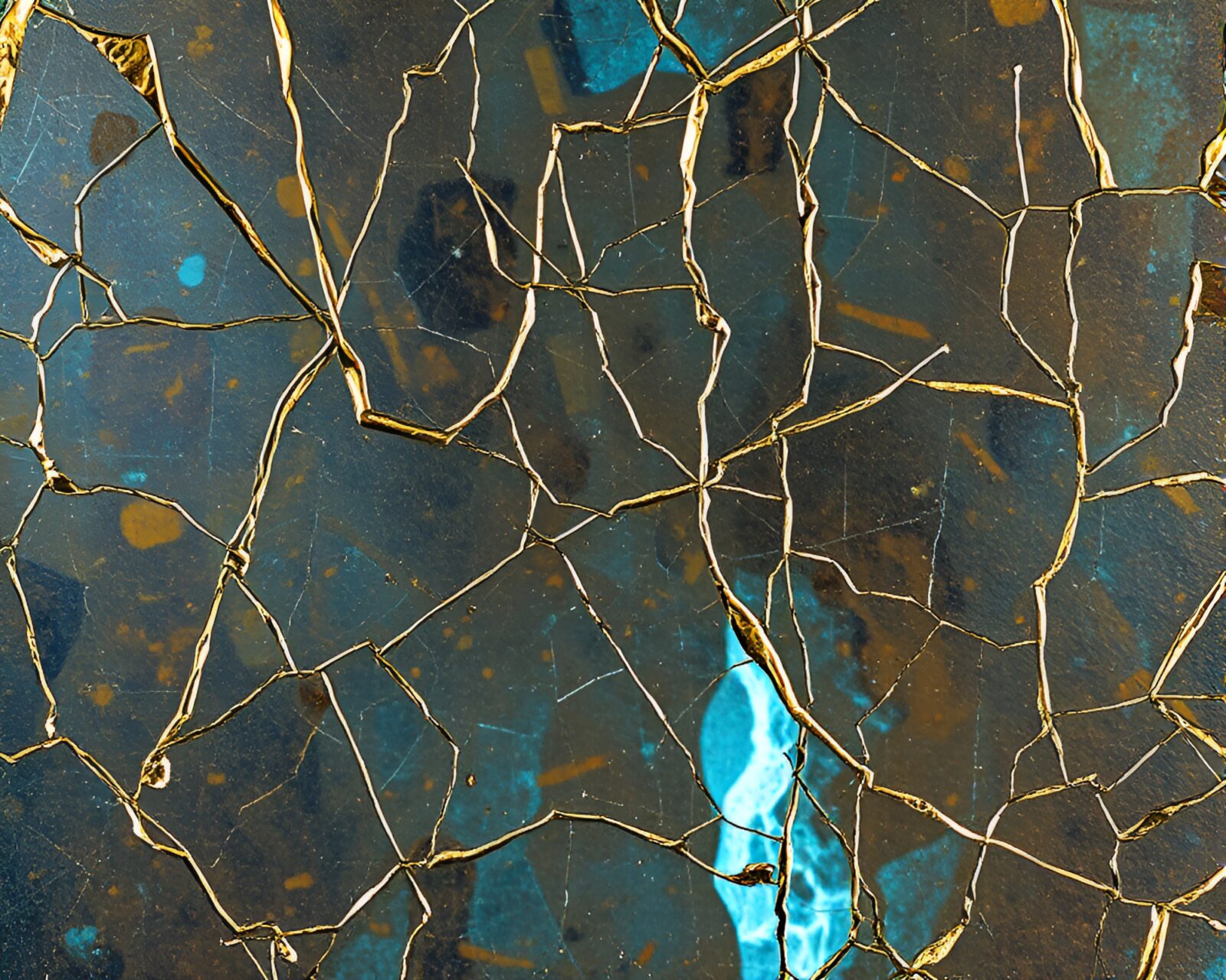 Metallic scratches on a topaz-lit ancient scroll in wireframe style