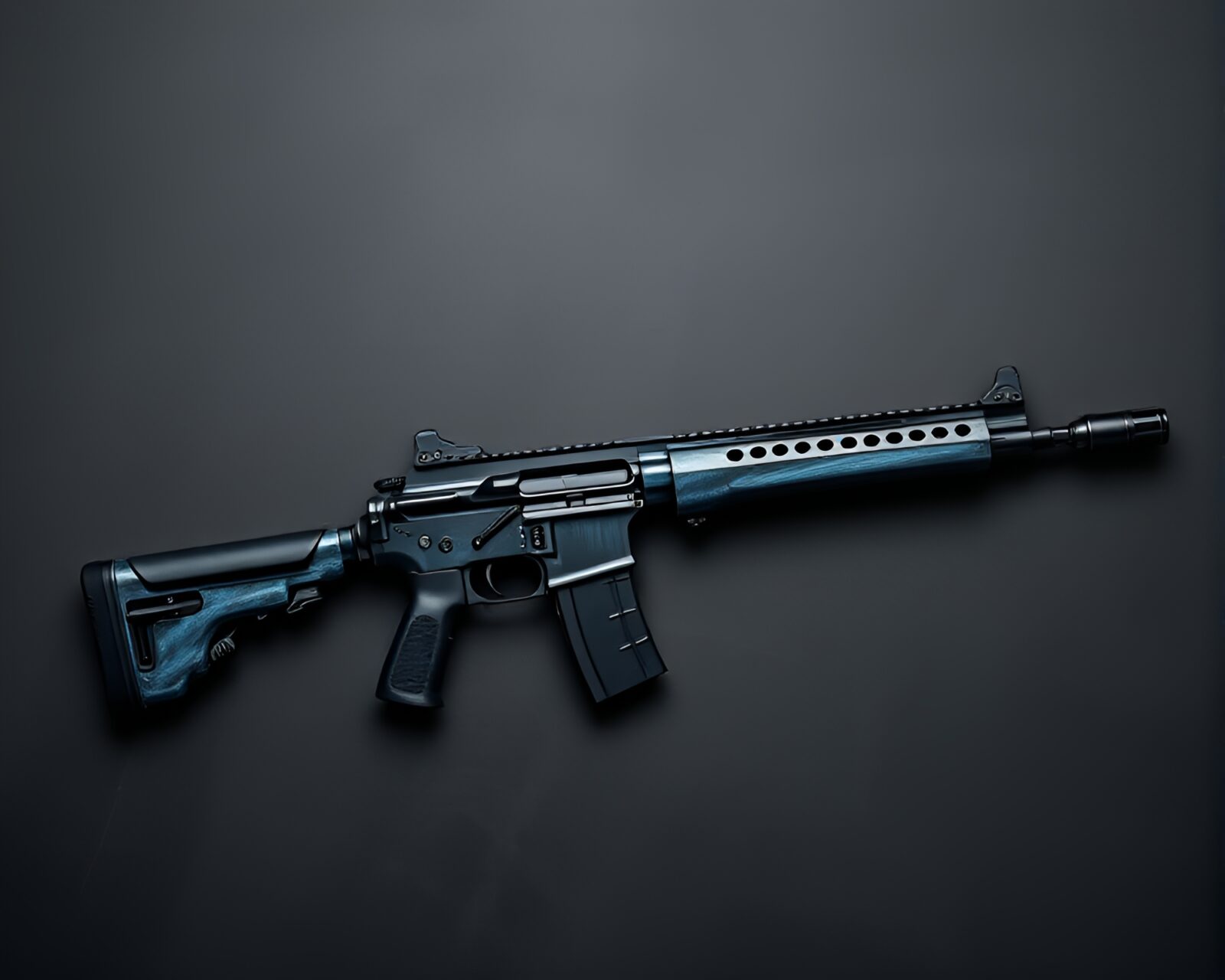 Abstract rendering of a futuristic weapon with unique patterns
