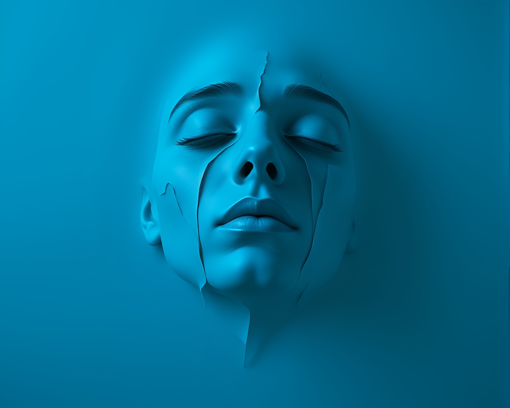 Astral Projection through Torn Papers – free AI stock image