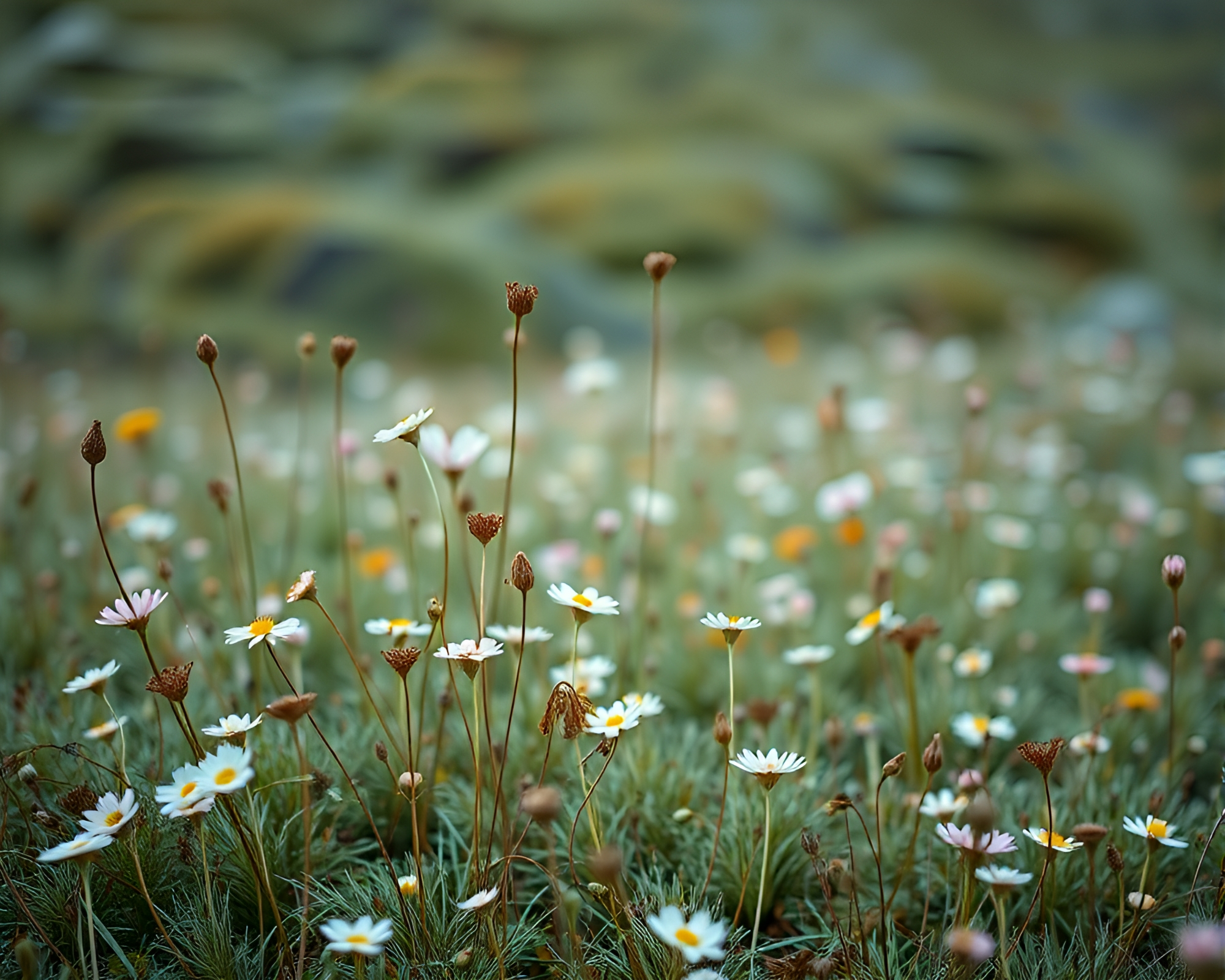 Verdigris Meadow Blanketed in Antarctic Whiteout – free AI stock image