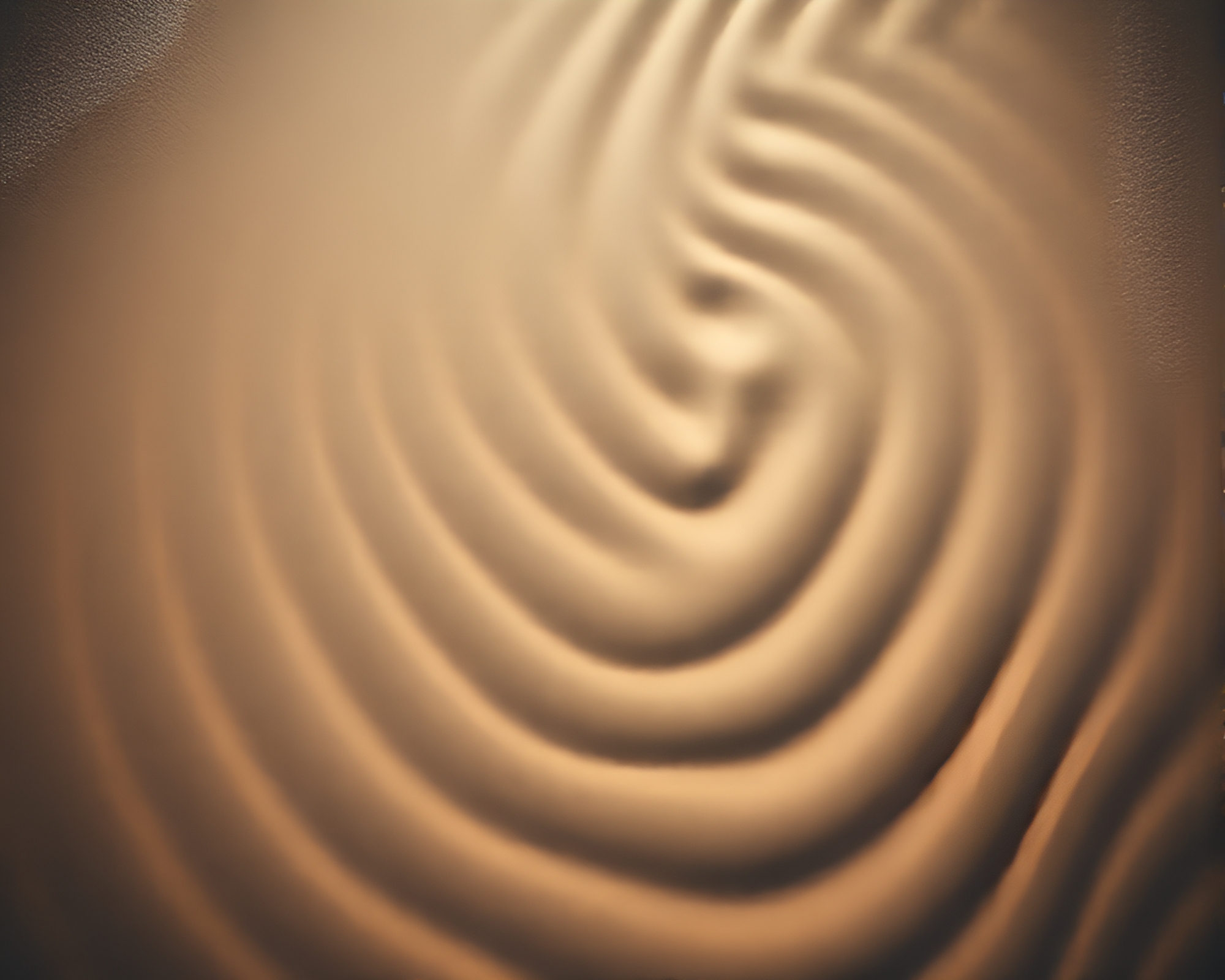 Swirling Sand Patterns Surround Dramatic Coral Atoll – free AI stock image