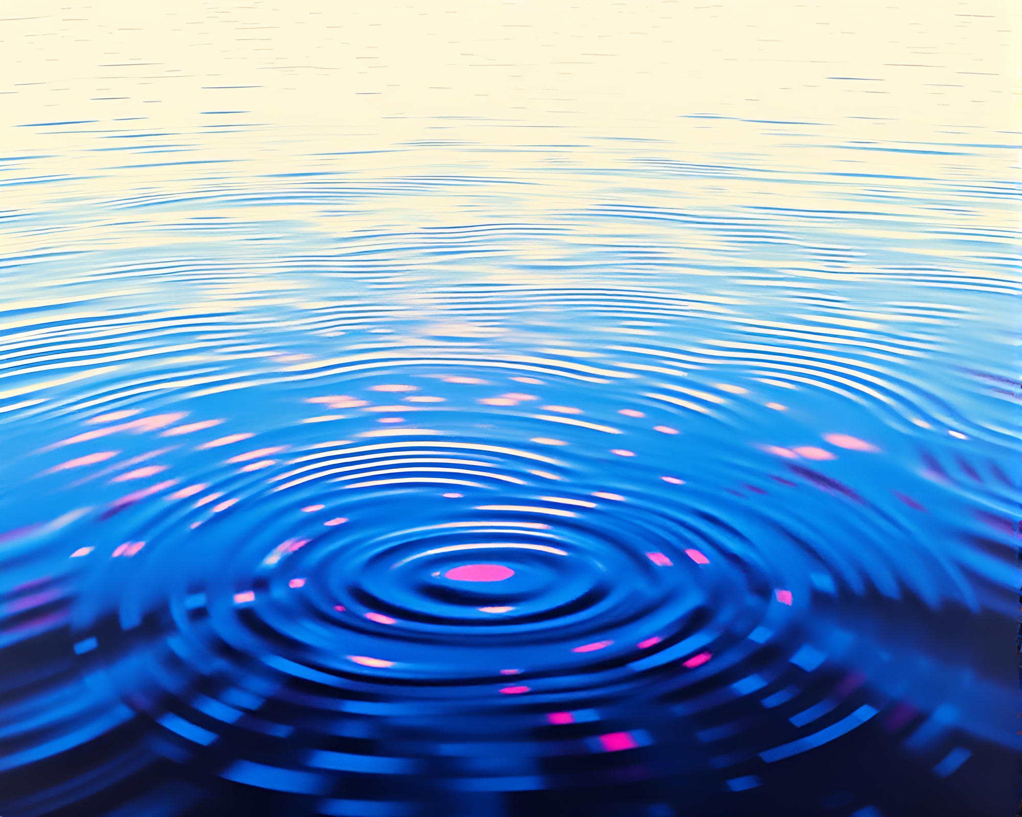Plateau Reflections: Color Field Painting with Water Ripples – free AI stock image