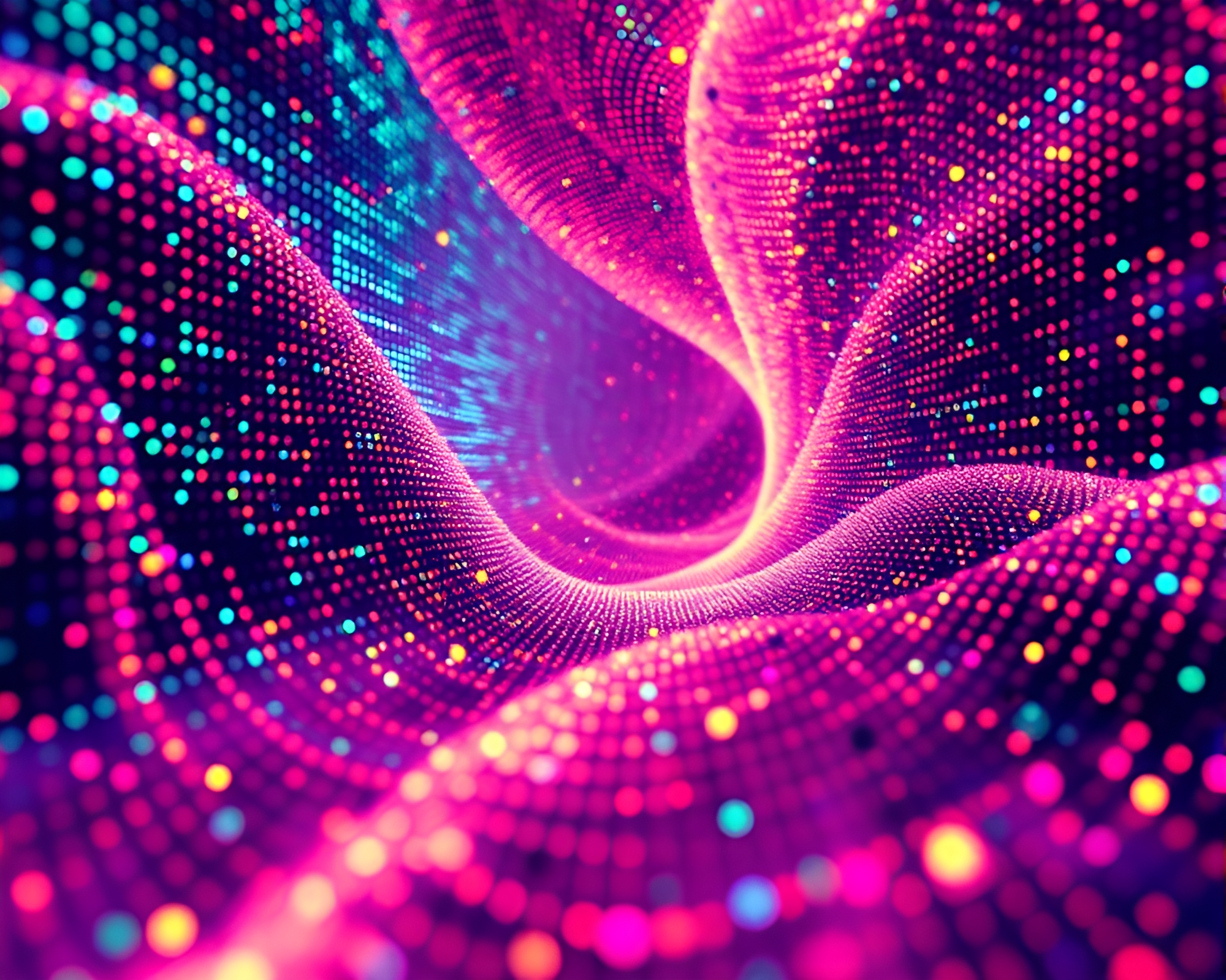 Quantum Fluctuations in Stereoscopic Dot Matrix Universe – free AI stock image