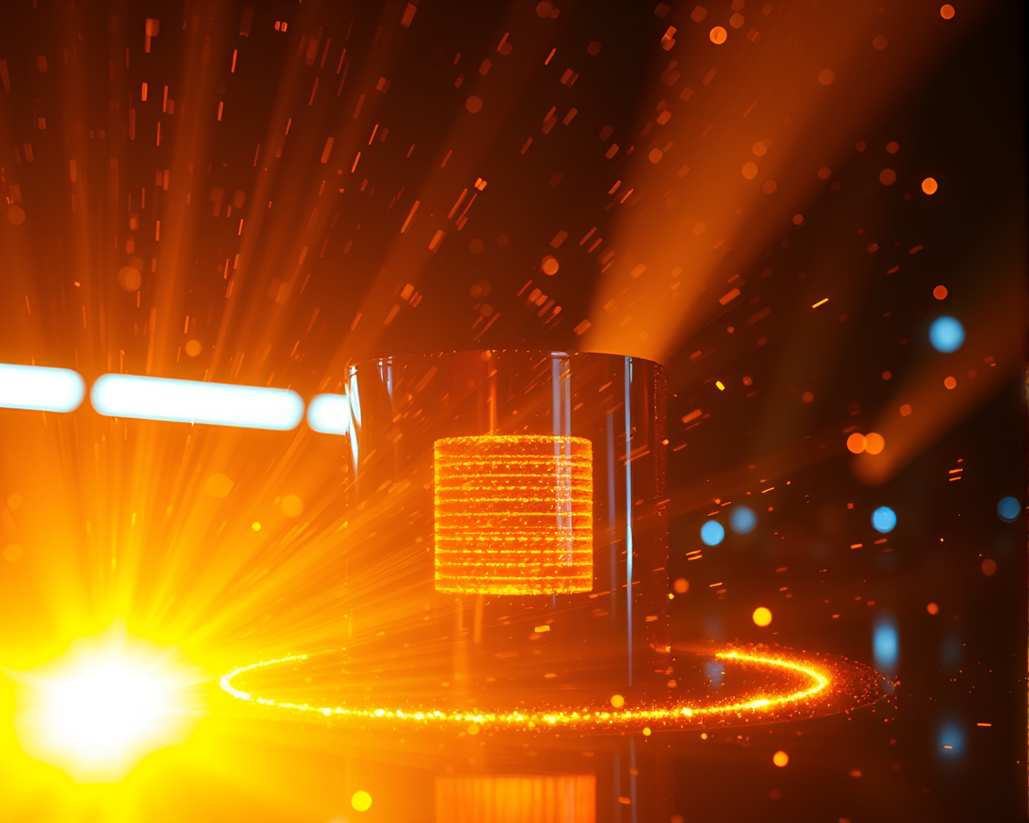 Zero-Point Energy Reactor Glowing in Morning Ultraviolet Light – free AI stock image