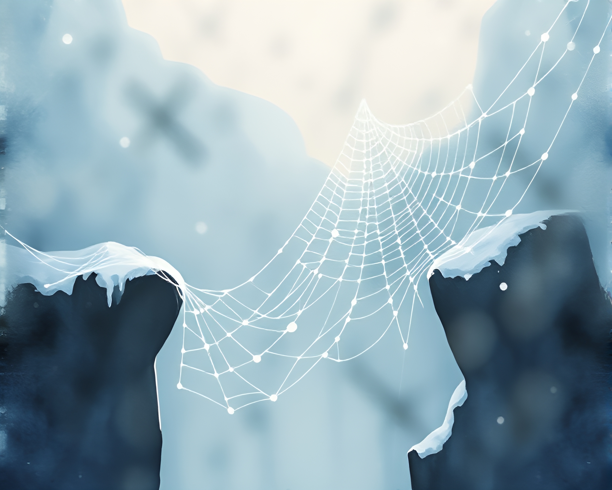 Enchanted Fairy in Frozen Cobweb Forest – free AI stock image