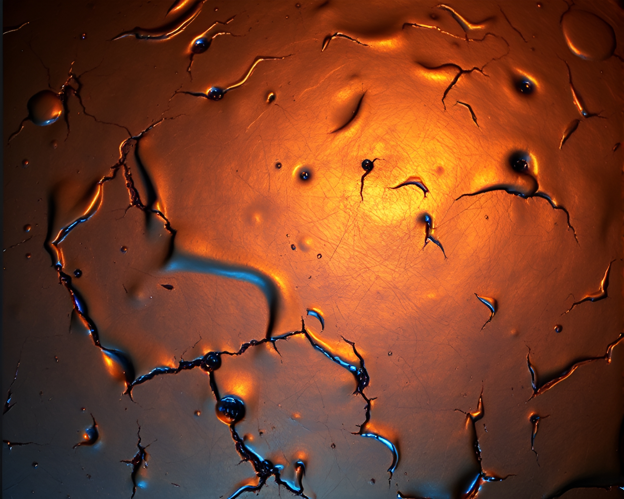Ethereal Bronze Monolith in Ultraviolet Cosmic Horror – free AI stock image